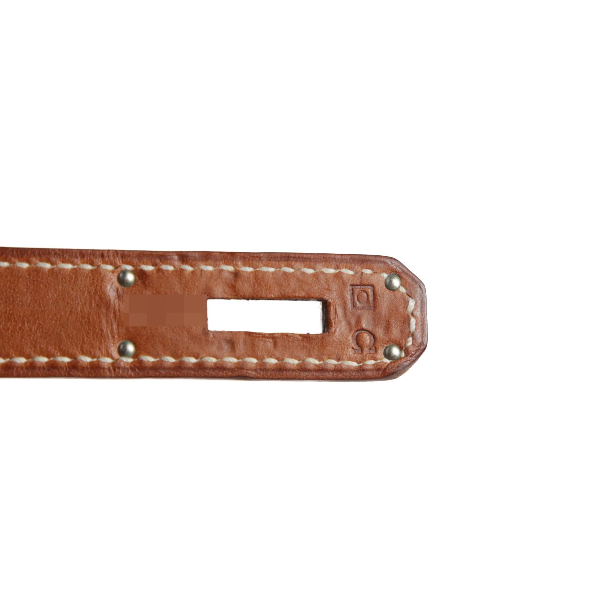 Very Good ( Rank A) HERMÈS Limited Edition Kelly 35 Picnic Fauve (34) Osier Wicker Barenia Palladium hardware Square O (2011) - 14