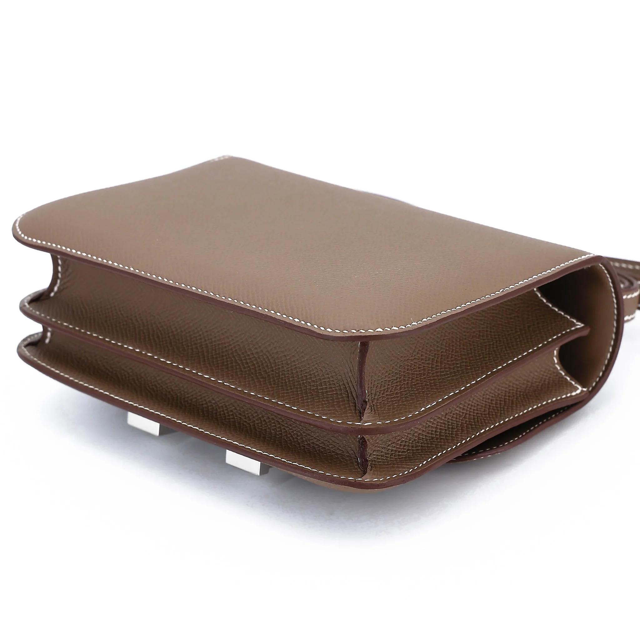 Brand New ( Rank N ) HERMÈS Constance Mini Etoupe (18) Epsom Palladium hardware G (2026) - 6