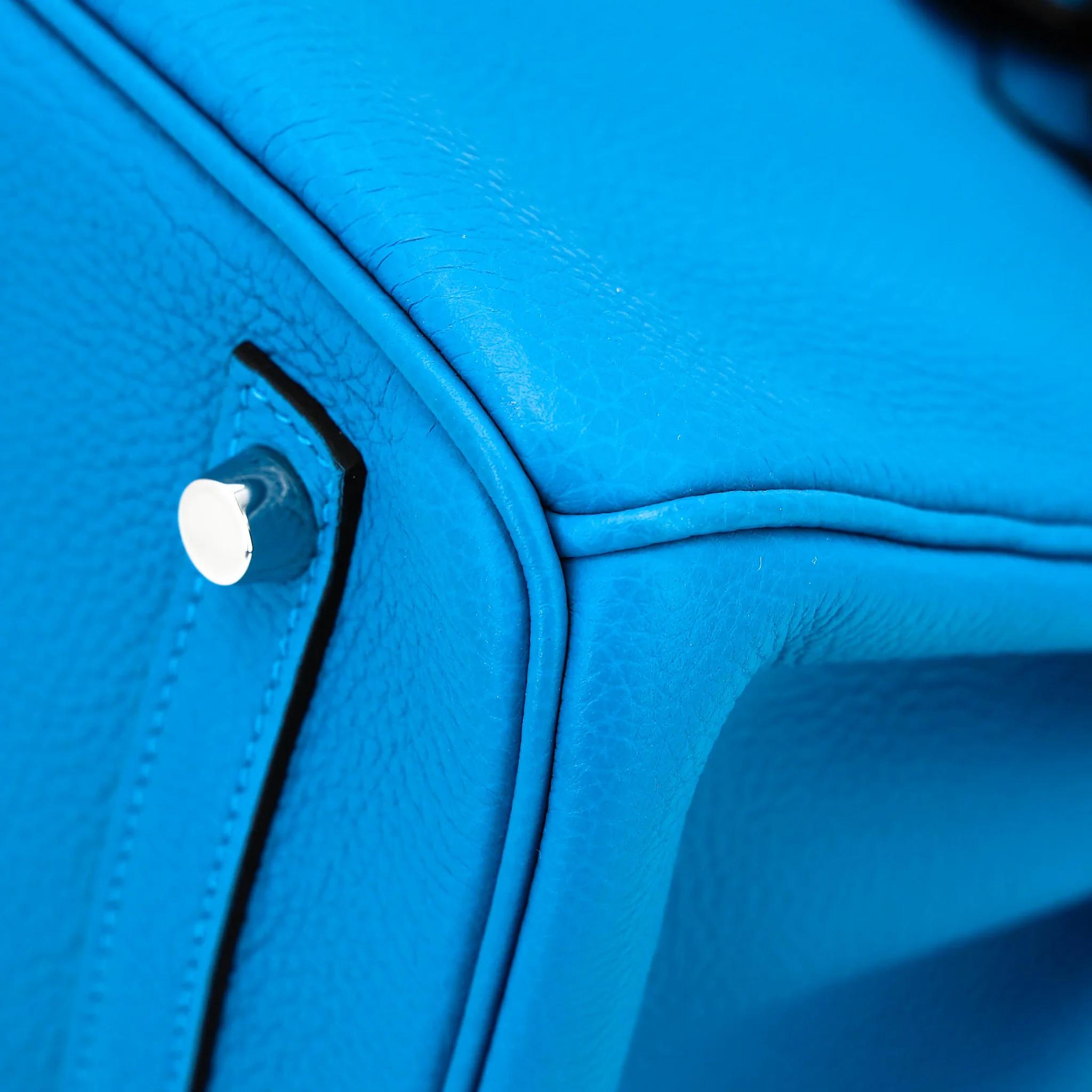A美品 HERMÈS 愛馬仕 Birkin 30 Verso B3 坦桑尼亞藍 Bleu Zanzibar Z6 孔雀綠 Malachite Togo小牛皮 銀扣 A刻 2017年 - 8