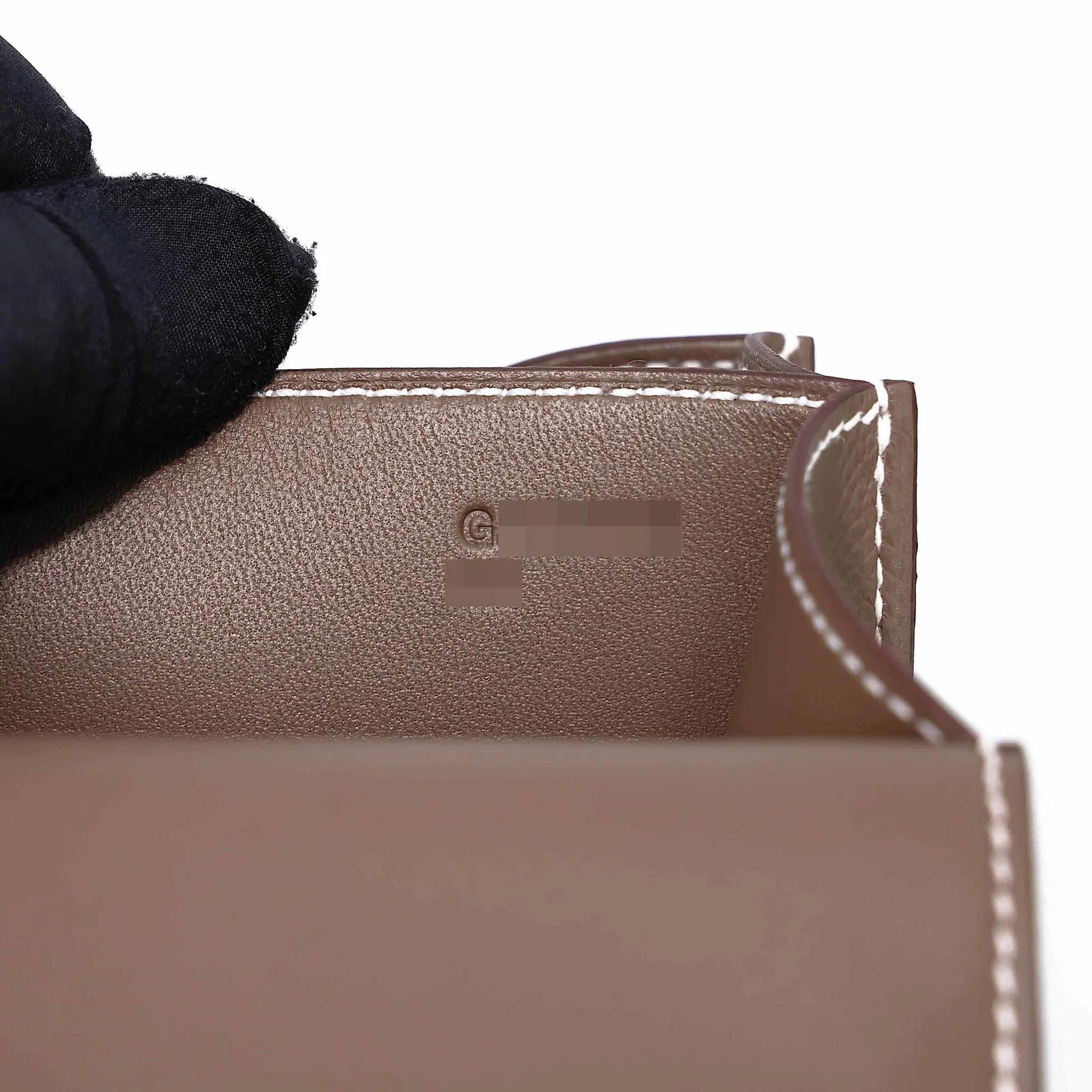 Brand New ( Rank N ) HERMÈS Constance Mini Etoupe (18) Epsom Palladium hardware G (2026) - 13