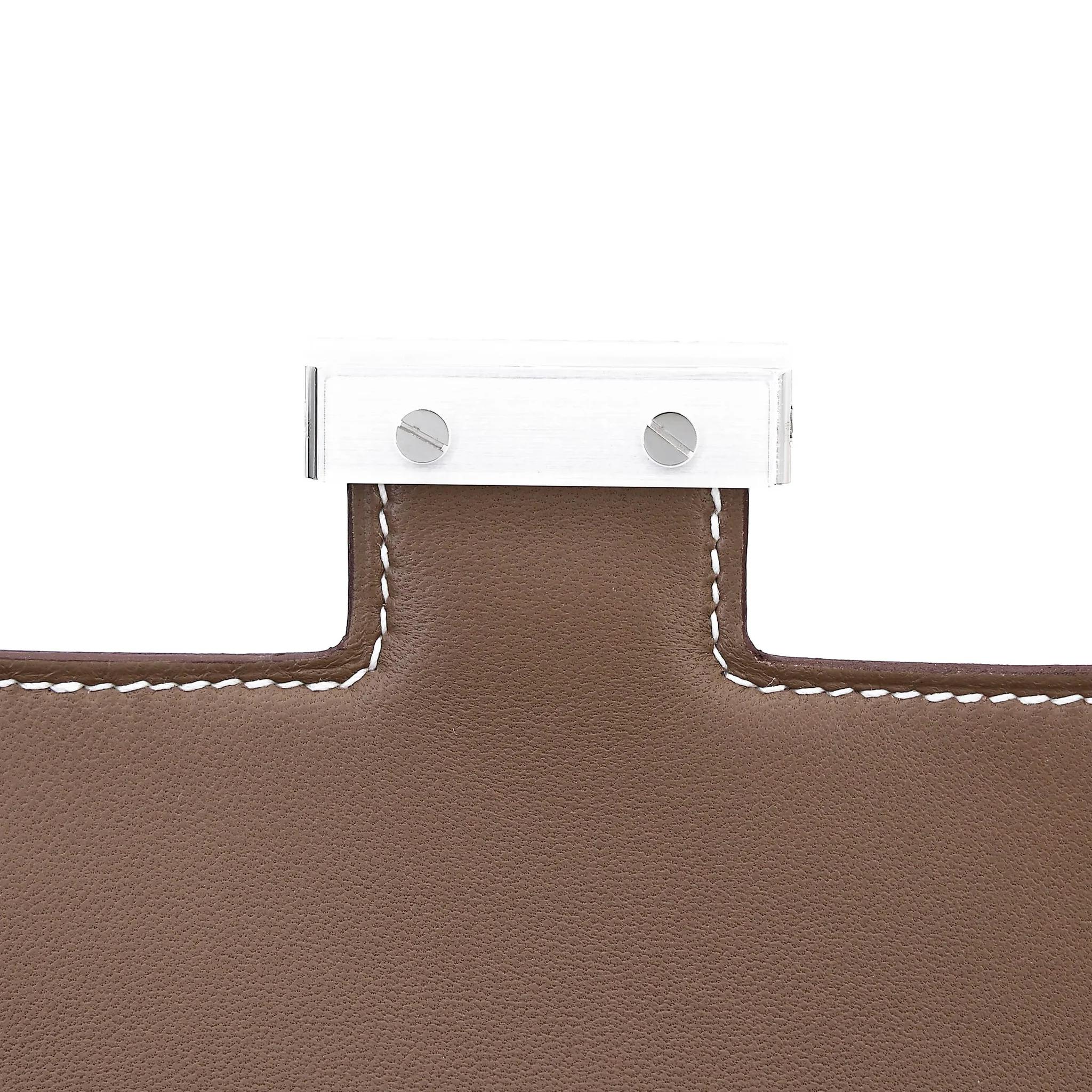 Brand New ( Rank N ) HERMÈS Constance Mini Etoupe (18) Epsom Palladium hardware G (2026) - 10