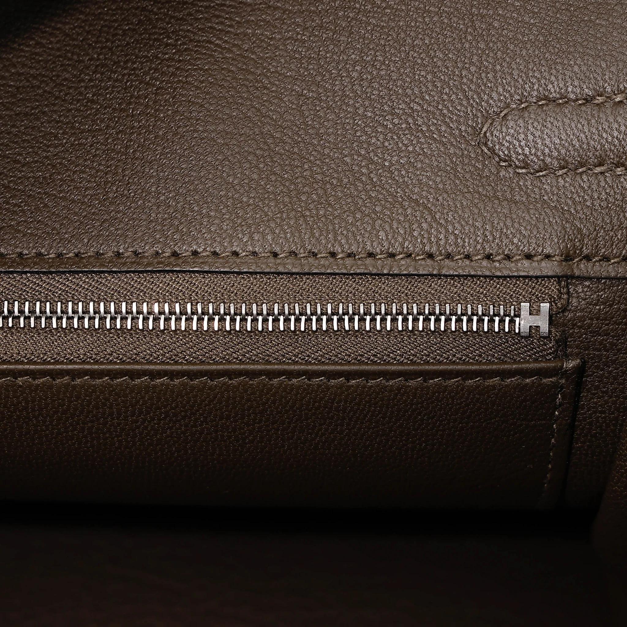 Brand New ( Rank N ) HERMÈS Birkin 25 Vert Loden (V8) Togo Palladium hardware G (2026) - 11