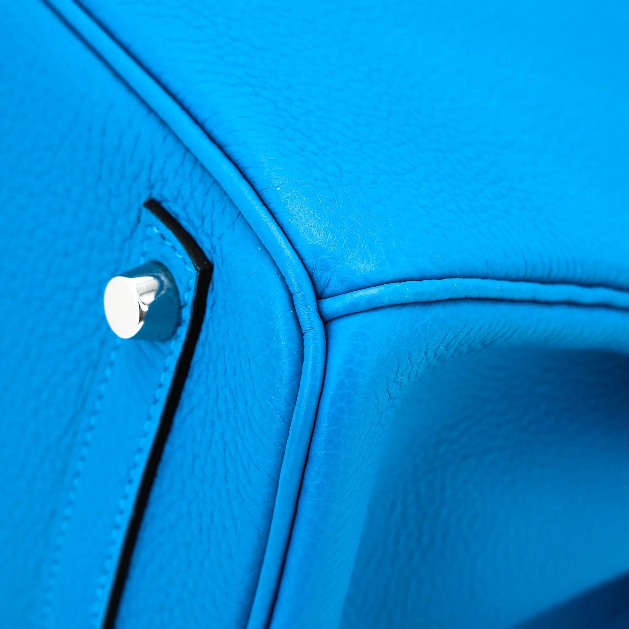 A美品 HERMÈS 愛馬仕 Birkin 30 Verso B3 坦桑尼亞藍 Bleu Zanzibar Z6 孔雀綠 Malachite Togo小牛皮 銀扣 A刻 2017年 - 10