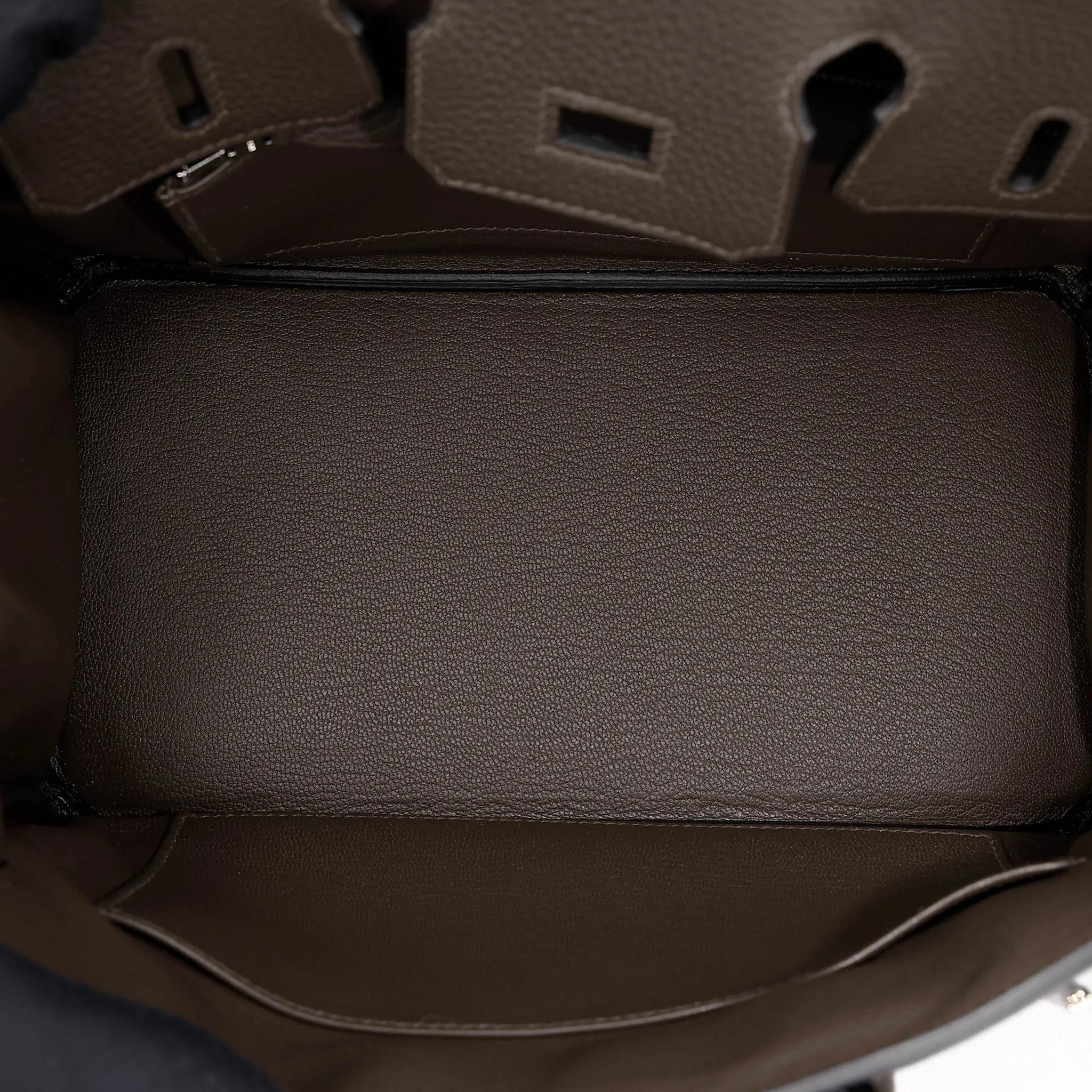 Brand New ( Rank N ) HERMÈS Birkin 25 Vert Loden (V8) Togo Palladium hardware G (2026) - 15