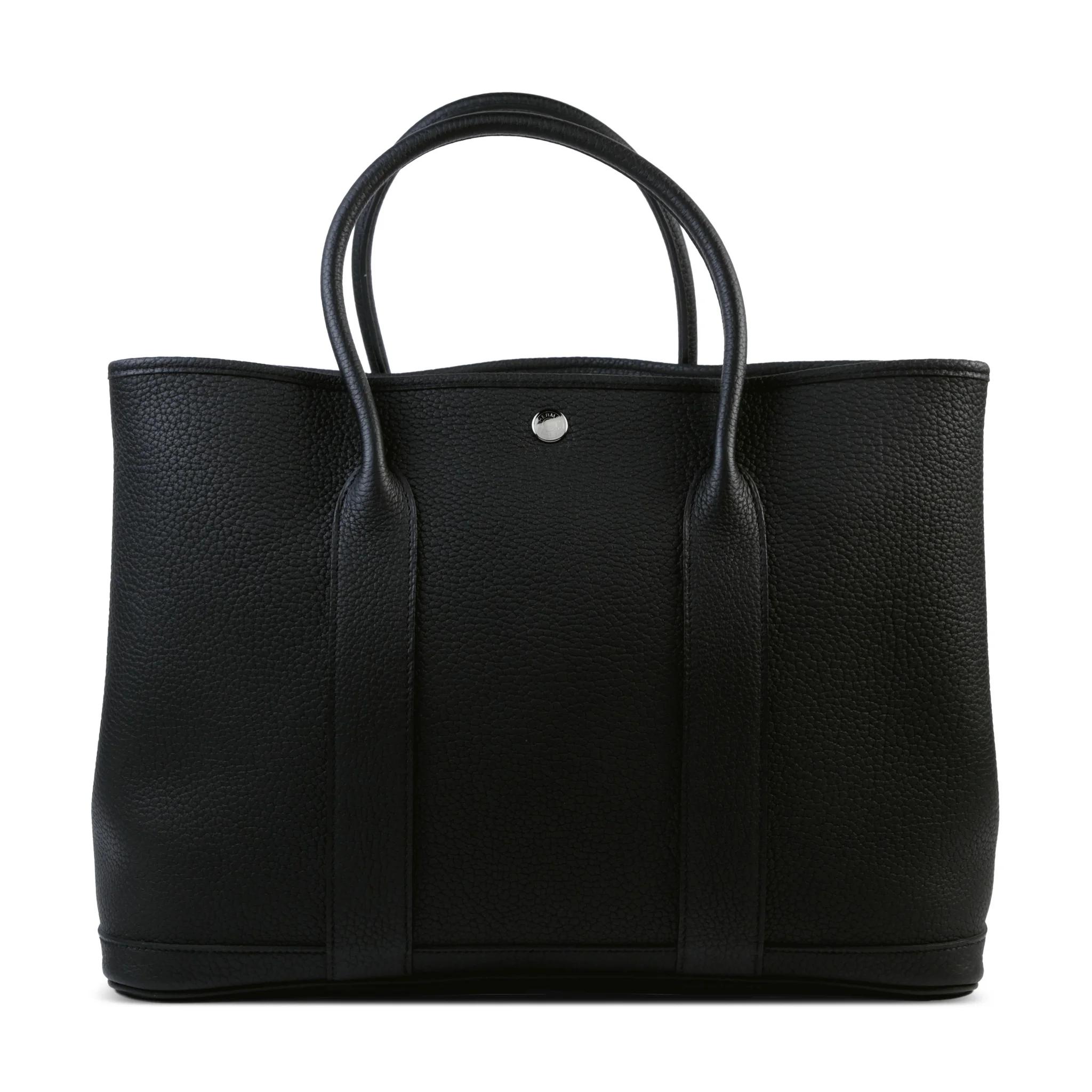 Excellent ( Rank SA ) HERMÈS Garden Party PM Noir (89) Negonda Palladium hardware C (2018) - 1