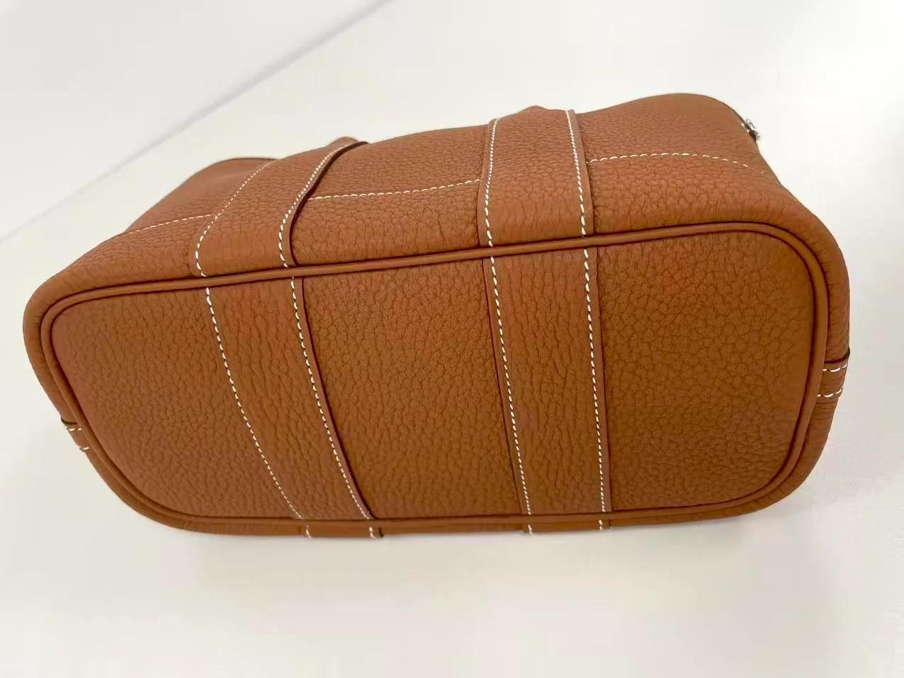 Brand New ( Rank N ) HERMÈS Neo Garden Party 23 Gold (37) Negonda Palladium hardware K (2025) - 9