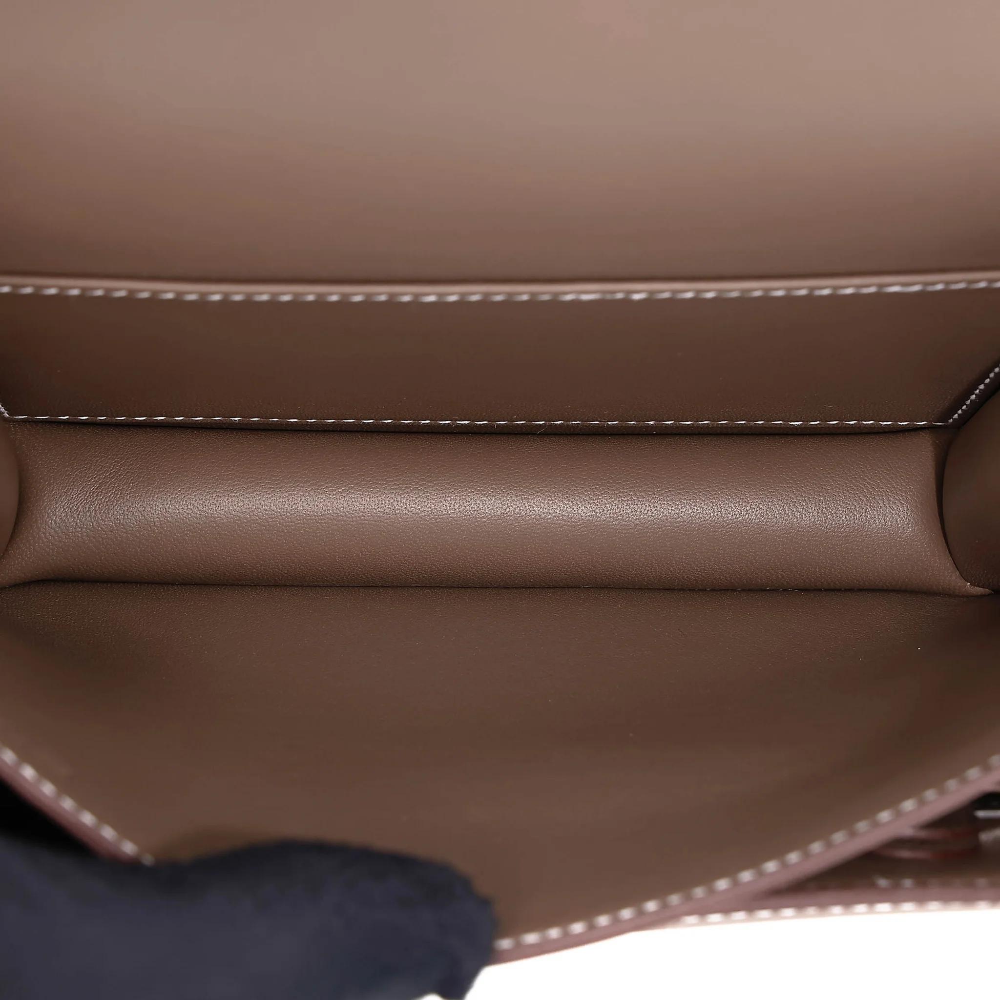 Brand New ( Rank N ) HERMÈS Constance Mini Etoupe (18) Epsom Palladium hardware G (2026) - 16