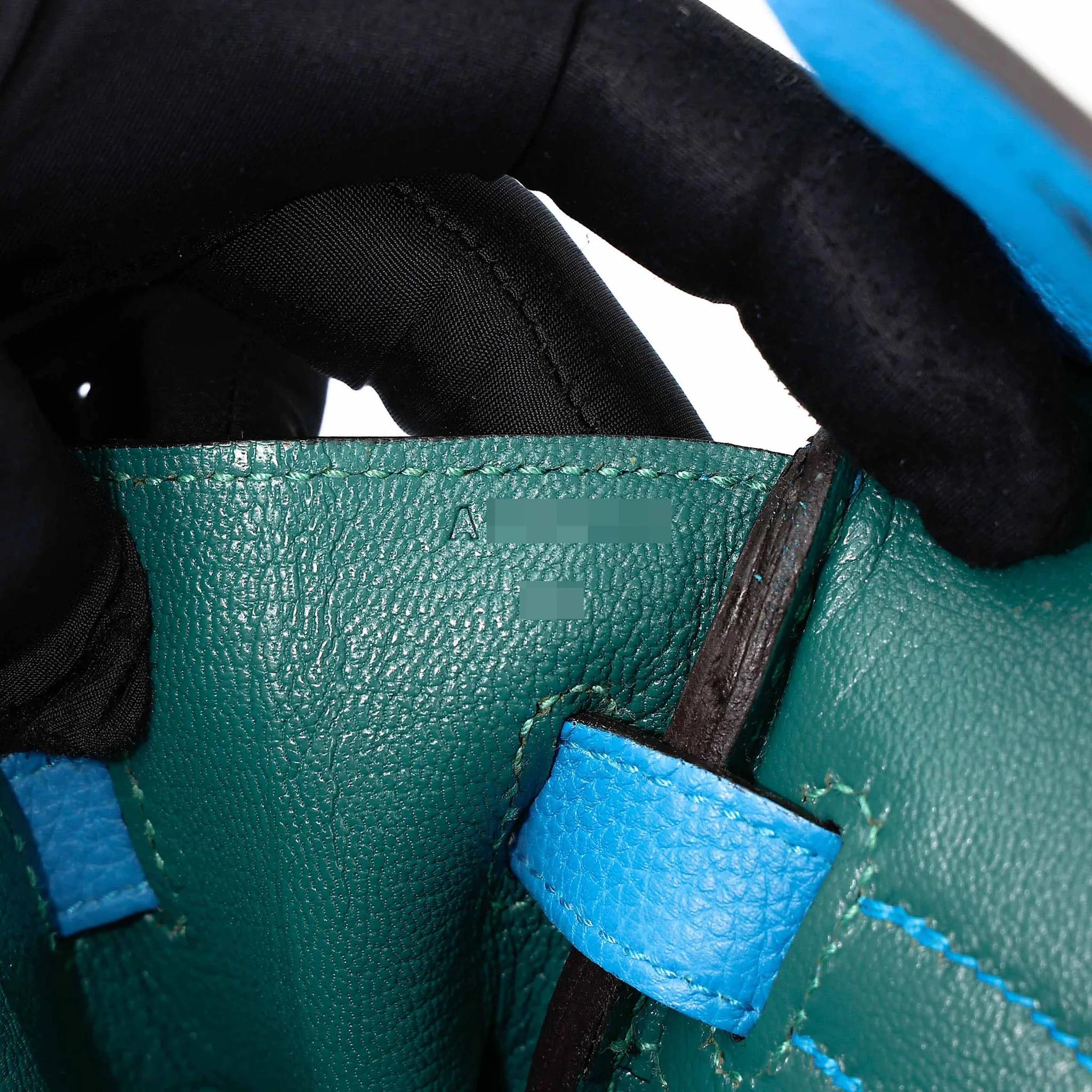 A美品 HERMÈS 愛馬仕 Birkin 30 Verso B3 坦桑尼亞藍 Bleu Zanzibar Z6 孔雀綠 Malachite Togo小牛皮 銀扣 A刻 2017年 - 25
