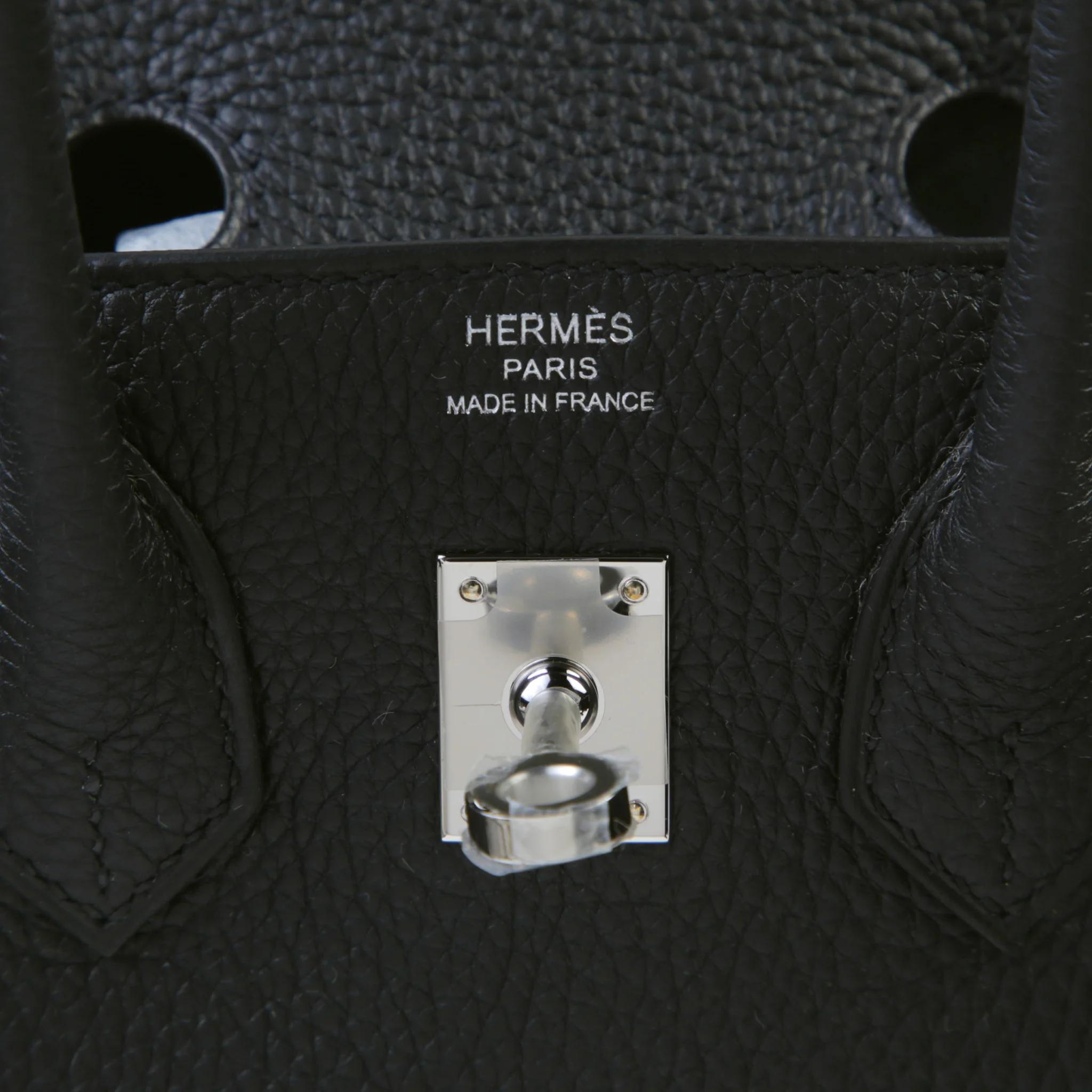 Brand New ( Rank N ) HERMÈS Birkin 25 Noir (89) Togo Palladium hardware G (2026) - 9