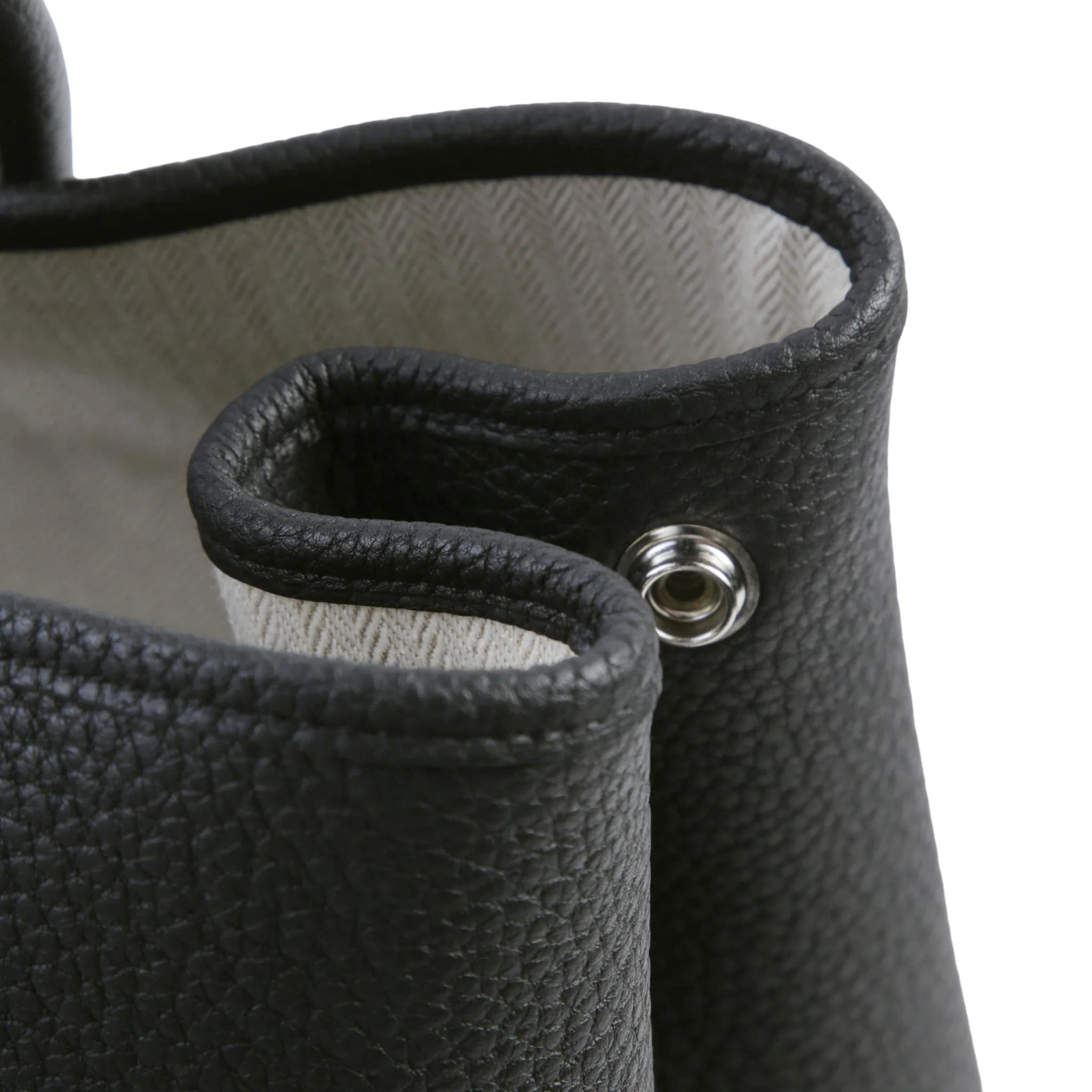 Excellent ( Rank SA ) HERMÈS Garden Party PM Noir (89) Negonda Palladium hardware C (2018) - 9
