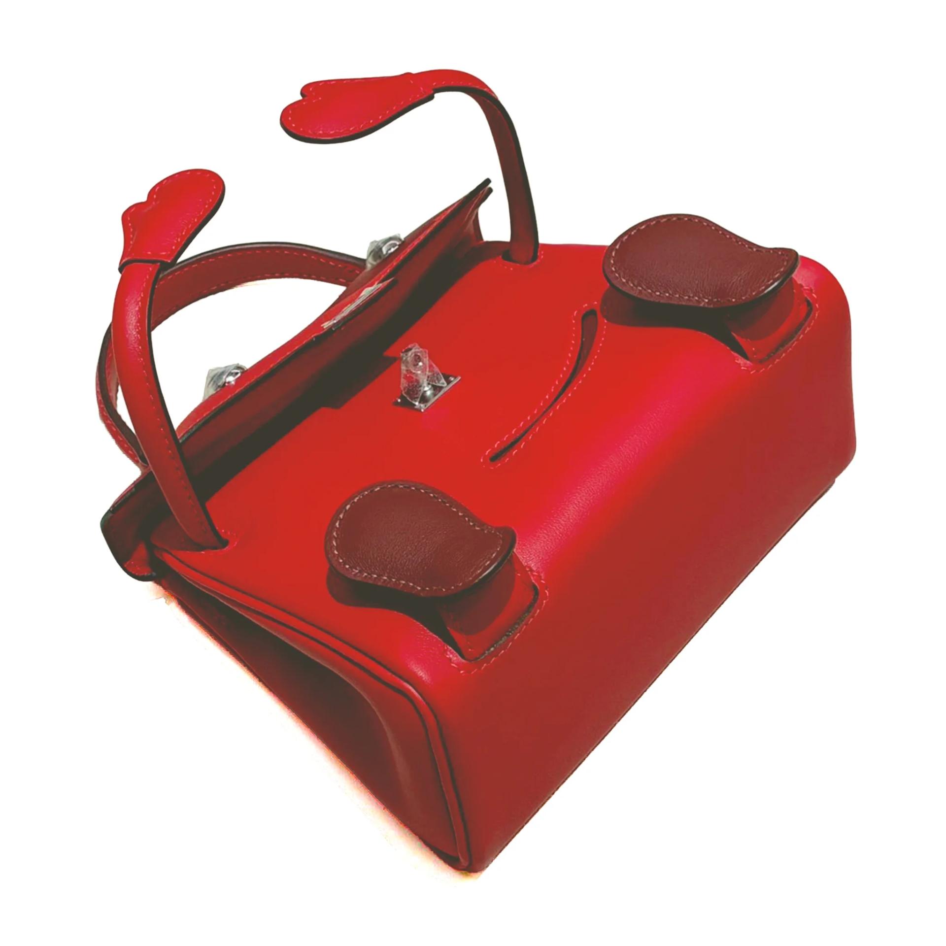 Unused ( Rank NS ) HERMÈS Limited Edition Kelly Doll Rouge Radieux (O5) Swift Palladium hardware W (2024) - 4