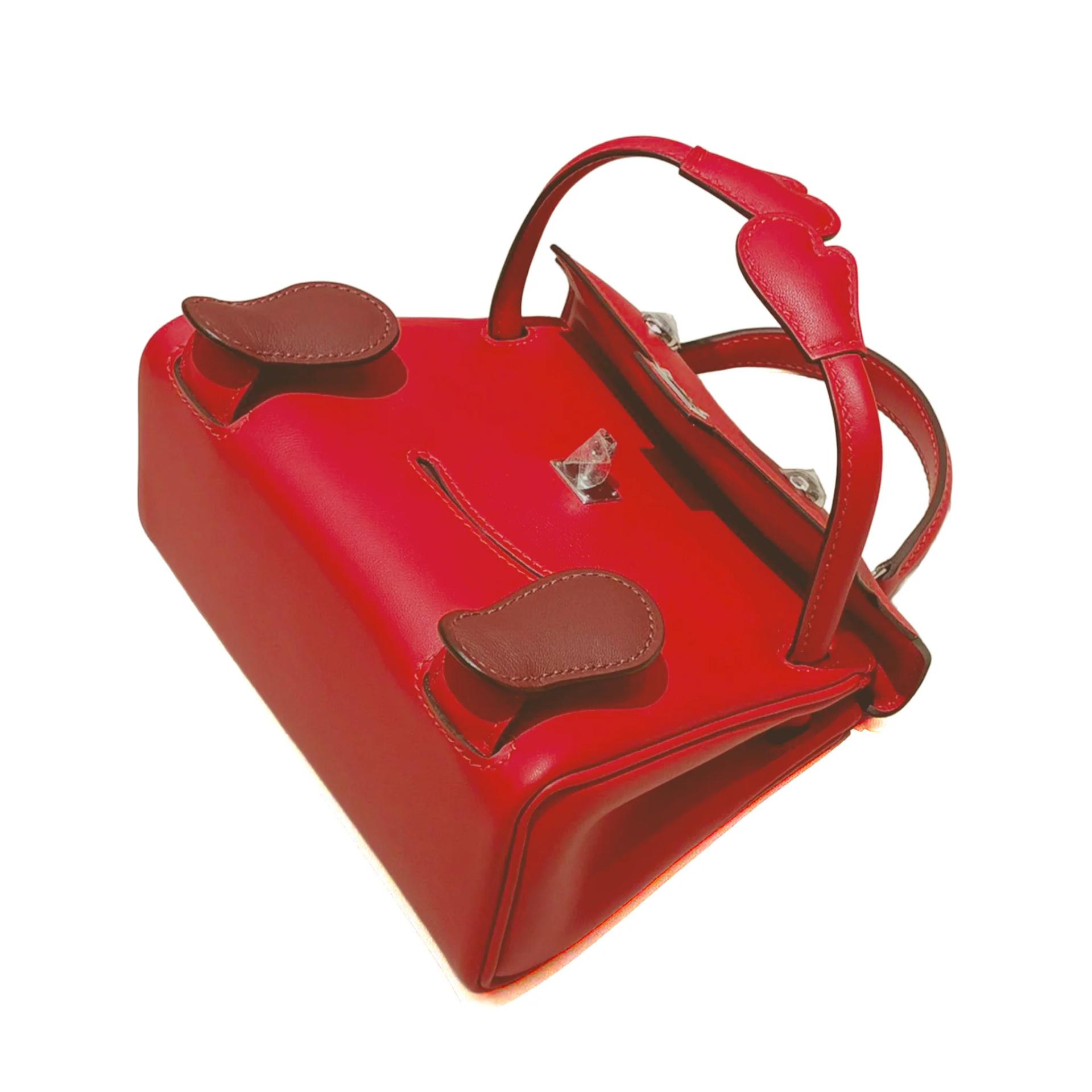 Unused ( Rank NS ) HERMÈS Limited Edition Kelly Doll Rouge Radieux (O5) Swift Palladium hardware W (2024) - 5