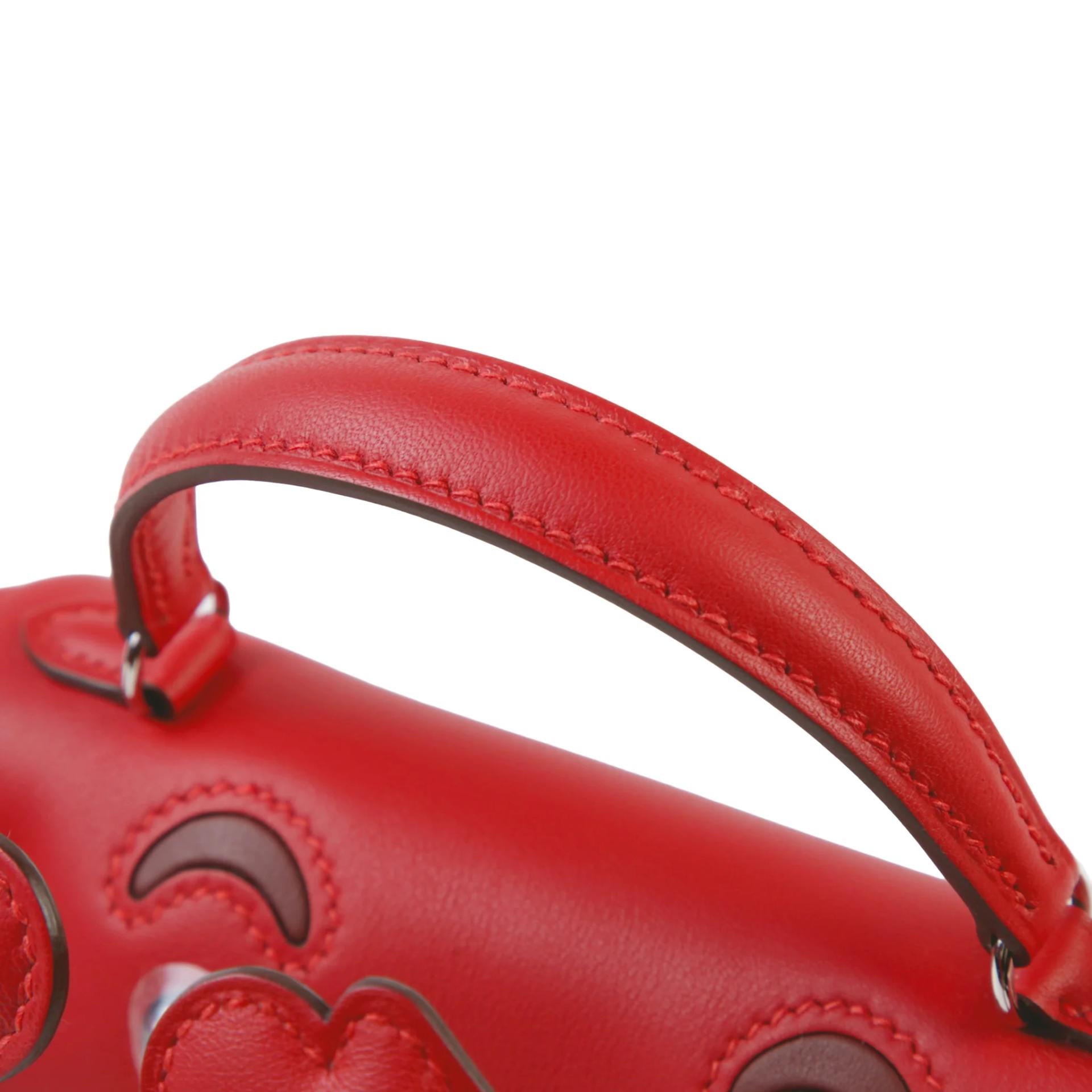 Unused ( Rank NS ) HERMÈS Limited Edition Kelly Doll Rouge Radieux (O5) Swift Palladium hardware W (2024) - 3