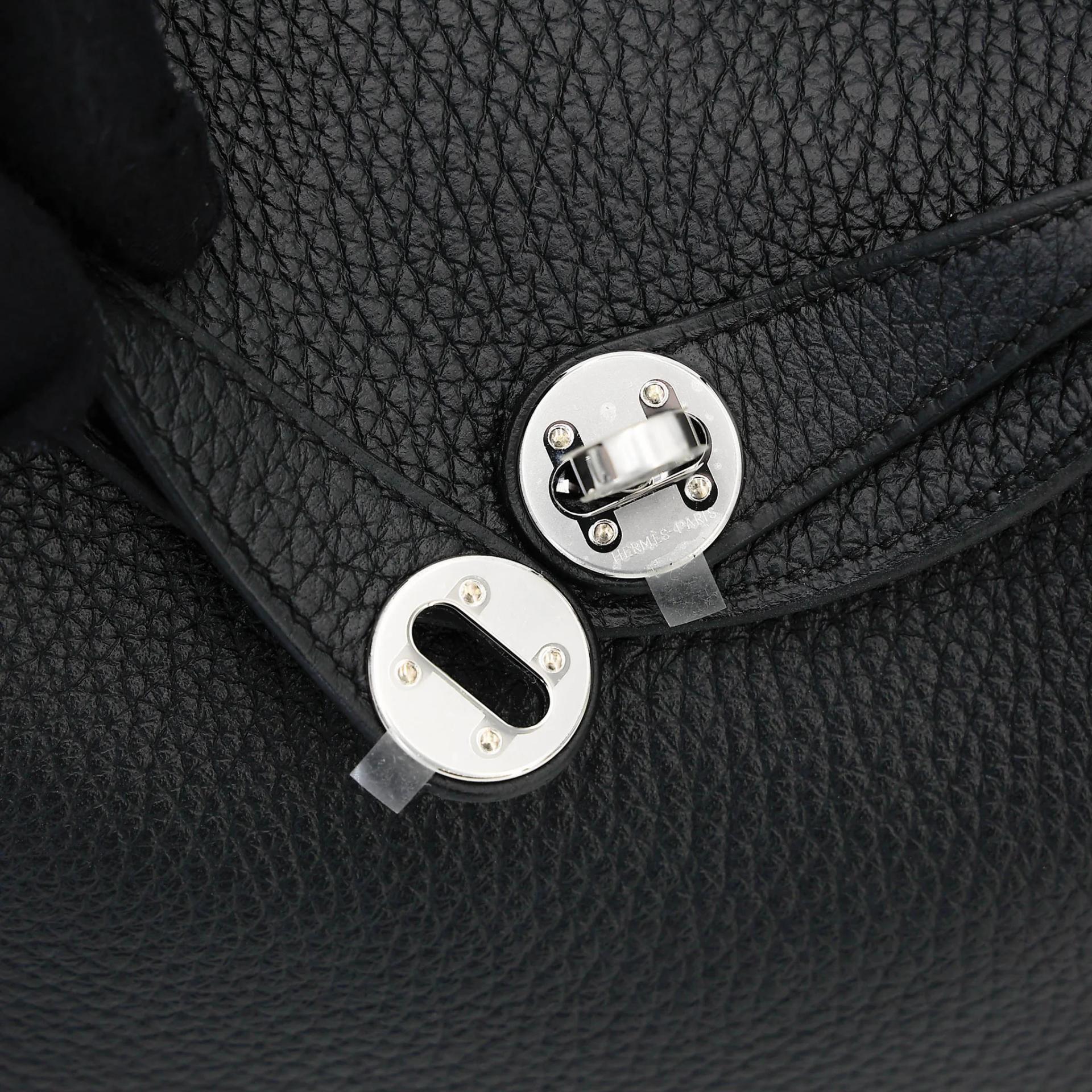 Brand New ( Rank N ) HERMÈS Mini Lindy II Noir (89) Clemence Palladium hardware G (2026) - 10