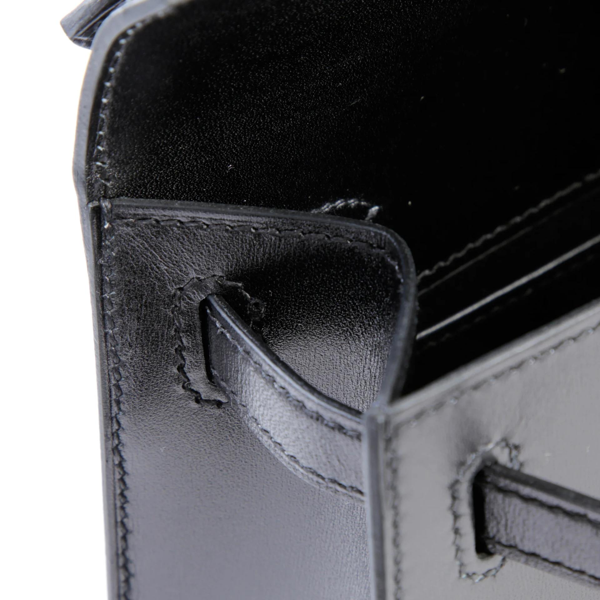 Unused ( Rank NS ) HERMÈS Limited Edition Kelly Pochette Daisy Noir (89) White Box-calf Gold hardware G (2026) - 13