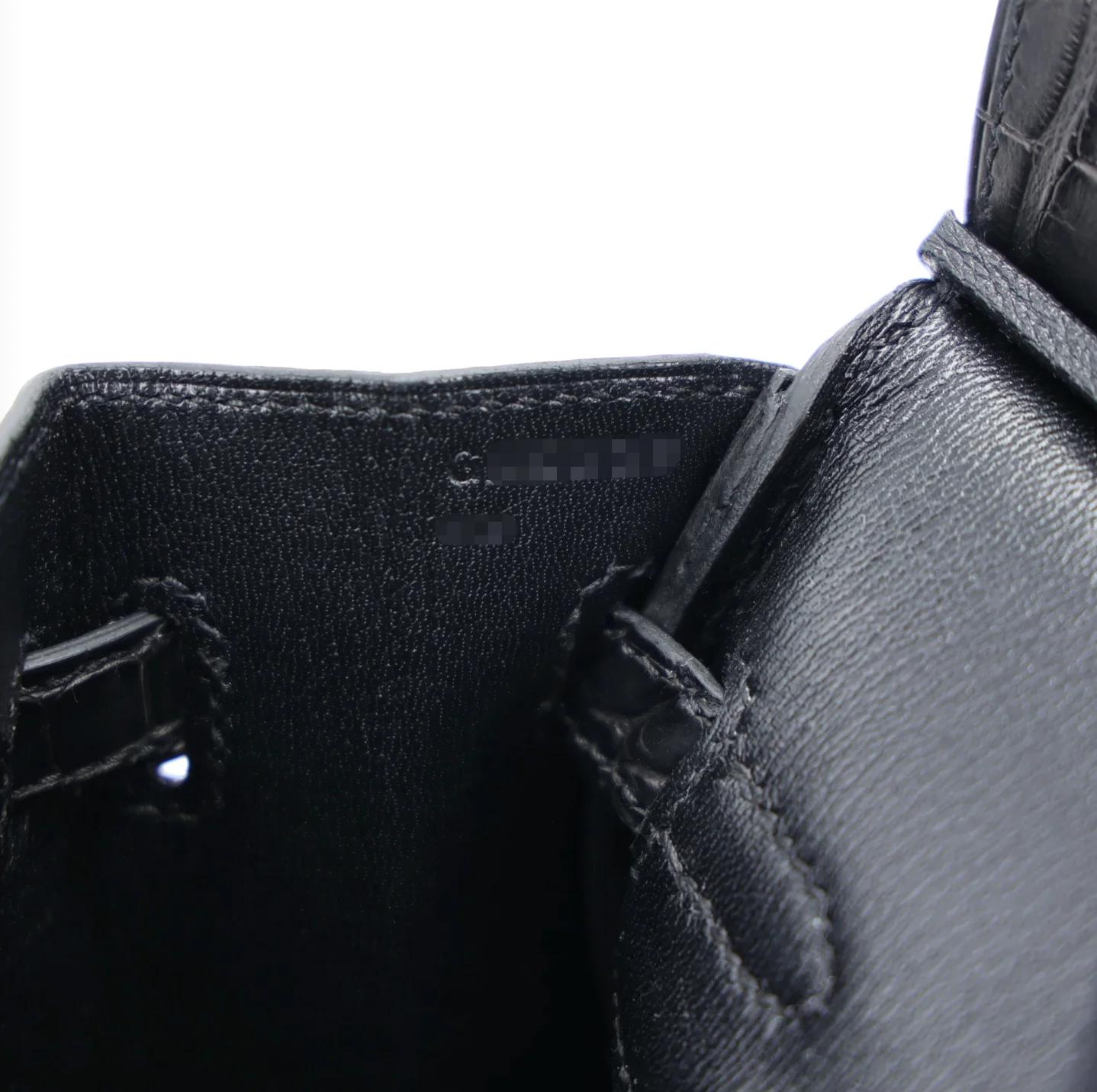 Brand New ( Rank N ) HERMÈS Birkin 25 Noir (89) Matte Alligator Palladium hardware G (2026) - 16