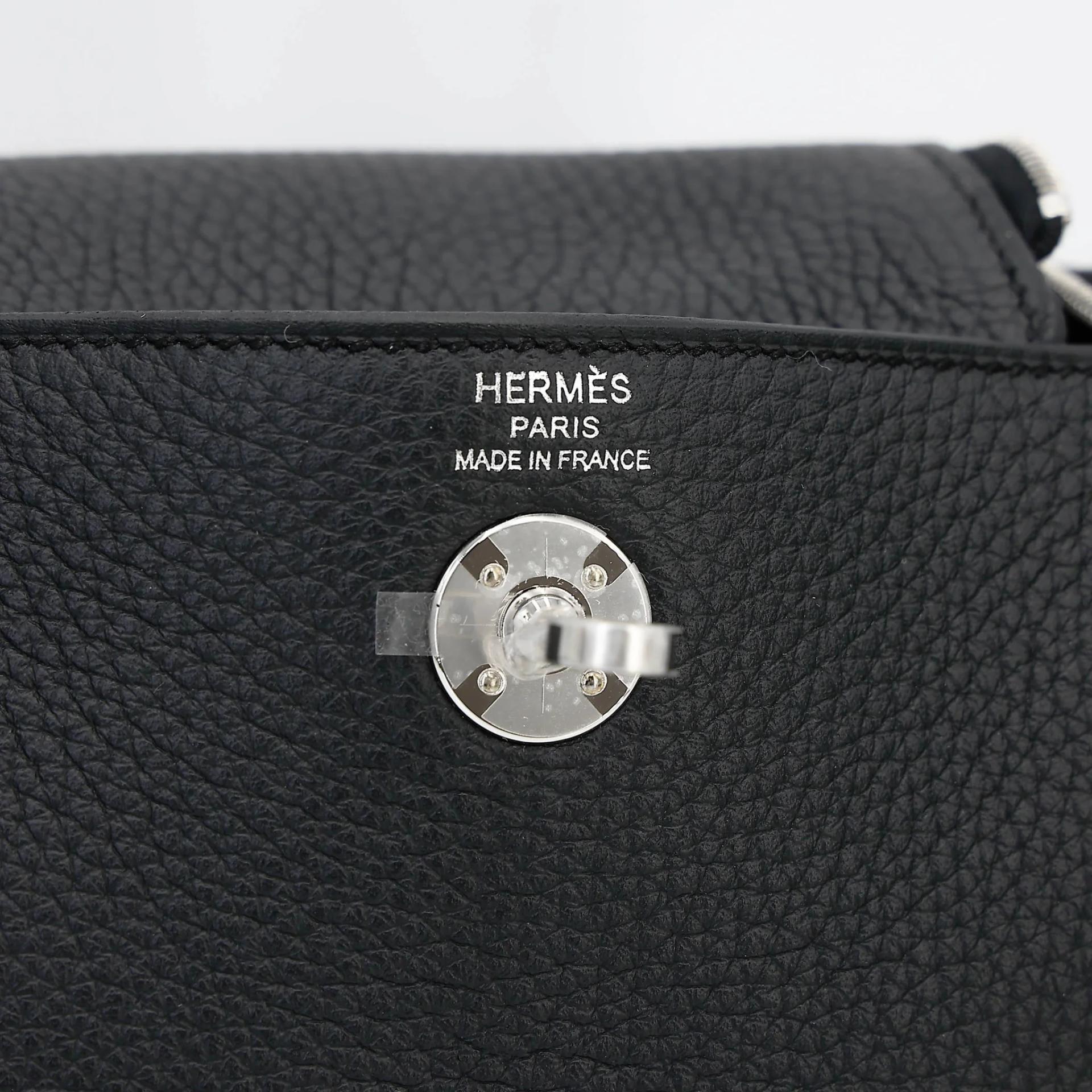 Brand New ( Rank N ) HERMÈS Mini Lindy II Noir (89) Clemence Palladium hardware G (2026) - 12