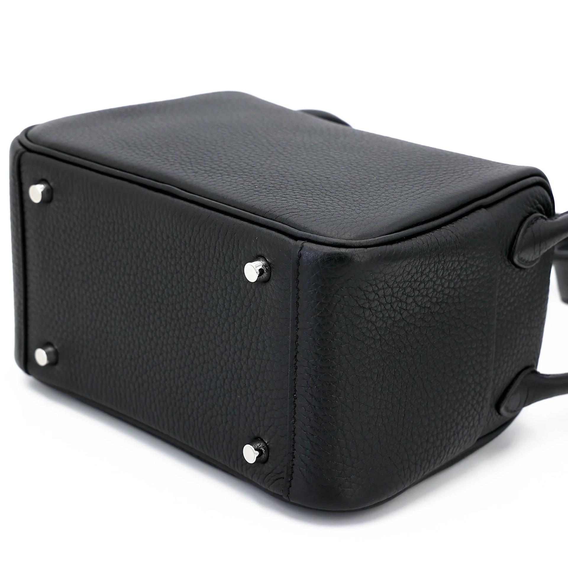 Brand New ( Rank N ) HERMÈS Mini Lindy II Noir (89) Clemence Palladium hardware G (2026) - 6