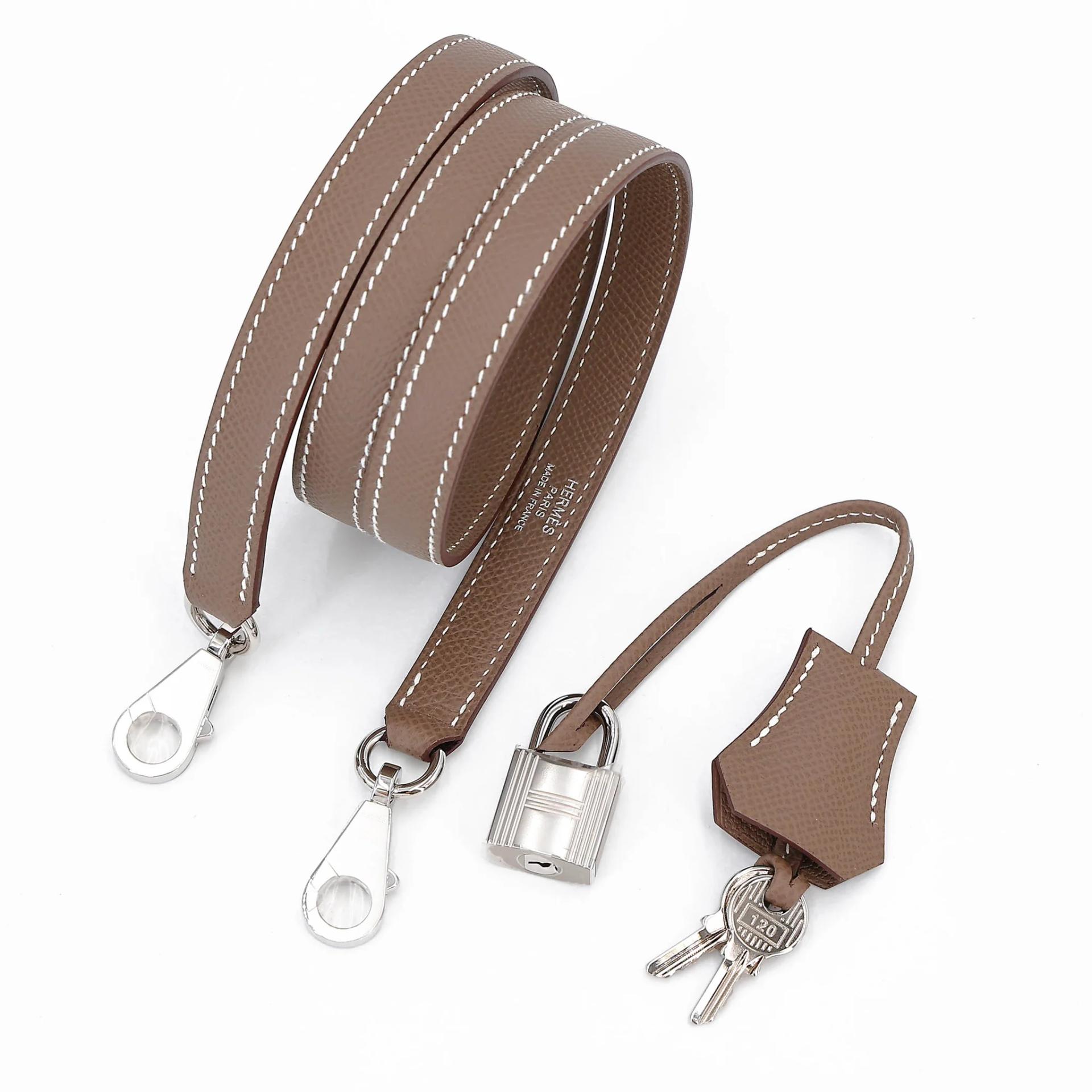 Brand New ( Rank N ) HERMÈS Kelly 25 Sellier Etoupe (18) Epsom Palladium hardware G (2026) - 19