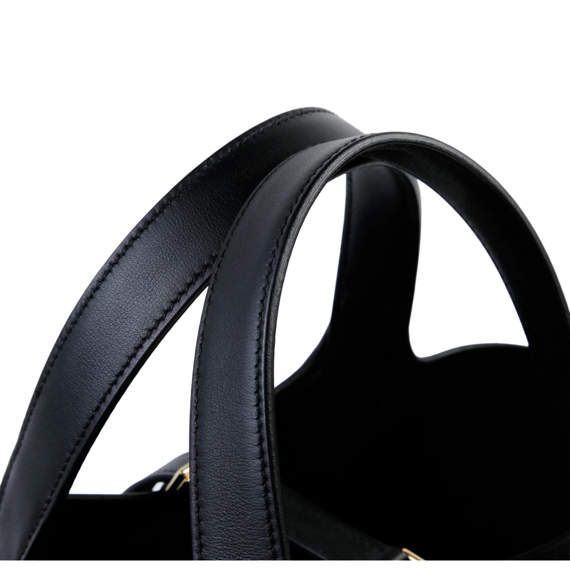 Excellent ( Rank SA ) HERMÈS Picotin Lock PM Cargo Noir (89) Blue Marine (78) Swift Toile H canvas Gold hardware B (2023) - 3
