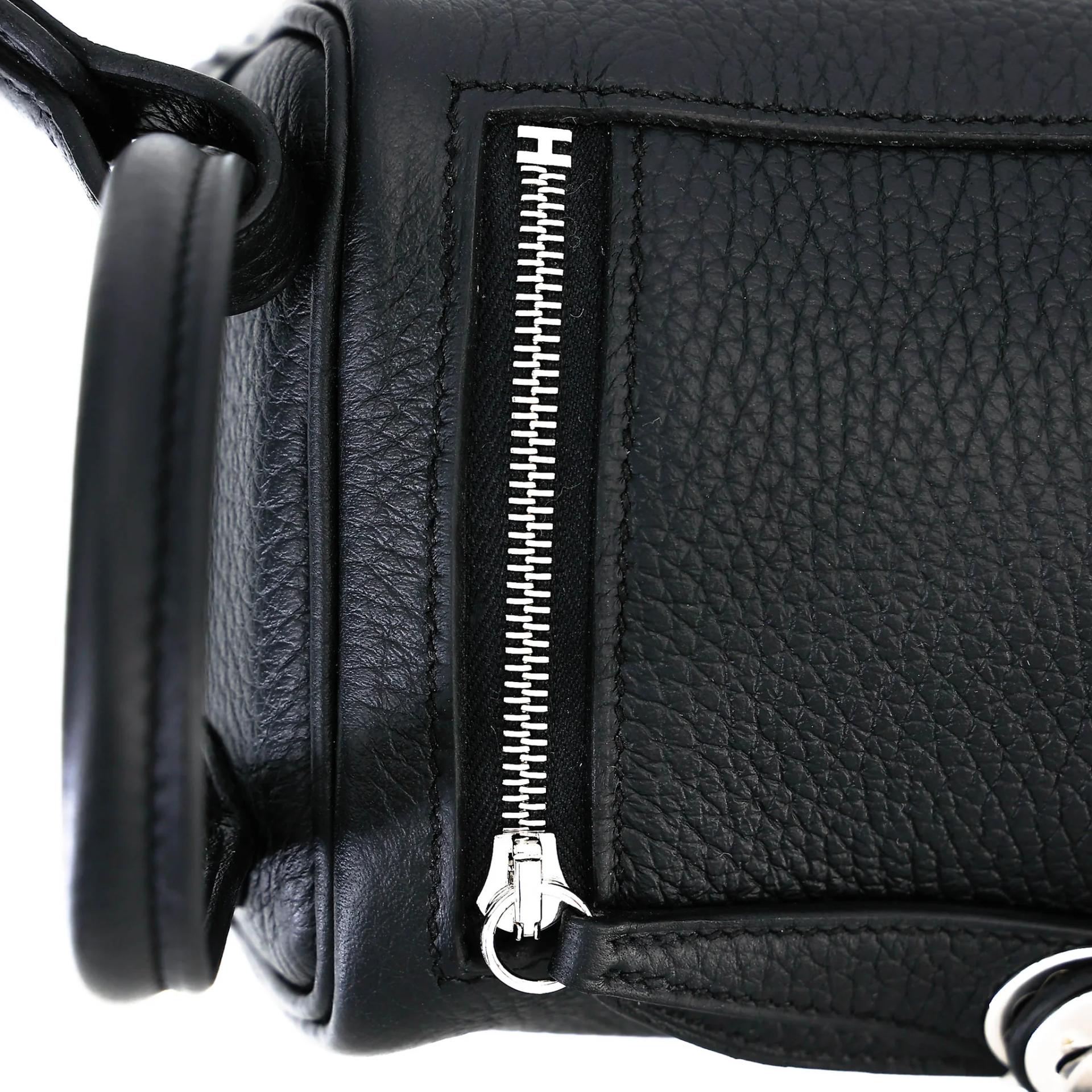 Brand New ( Rank N ) HERMÈS Mini Lindy II Noir (89) Clemence Palladium hardware G (2026) - 9
