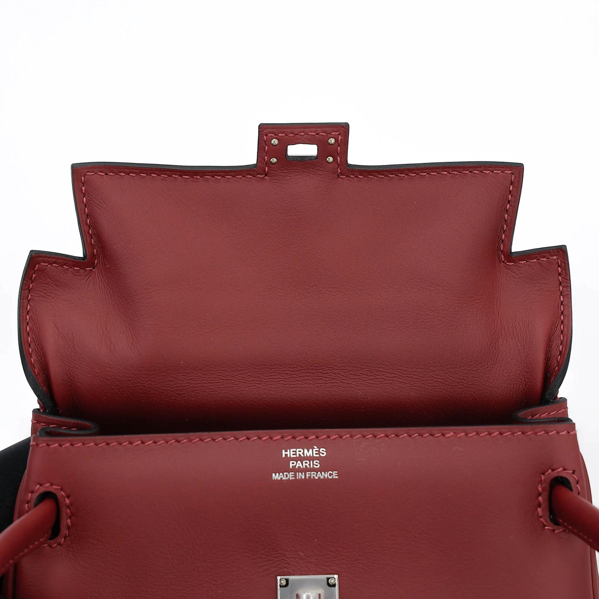 Brand New ( Rank N ) HERMÈS Limited Edition Kelly Doll Rouge H (55) Bleu Hydra (T7) Swift Palladium hardware G (2026) - 12