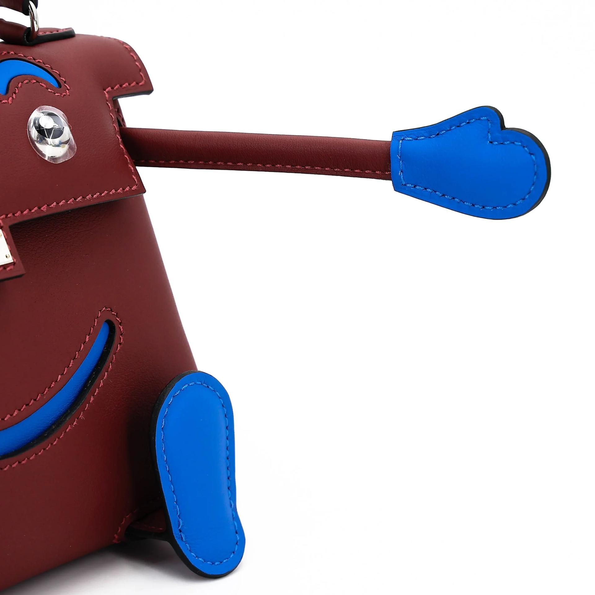 Brand New ( Rank N ) HERMÈS Limited Edition Kelly Doll Rouge H (55) Bleu Hydra (T7) Swift Palladium hardware G (2026) - 9
