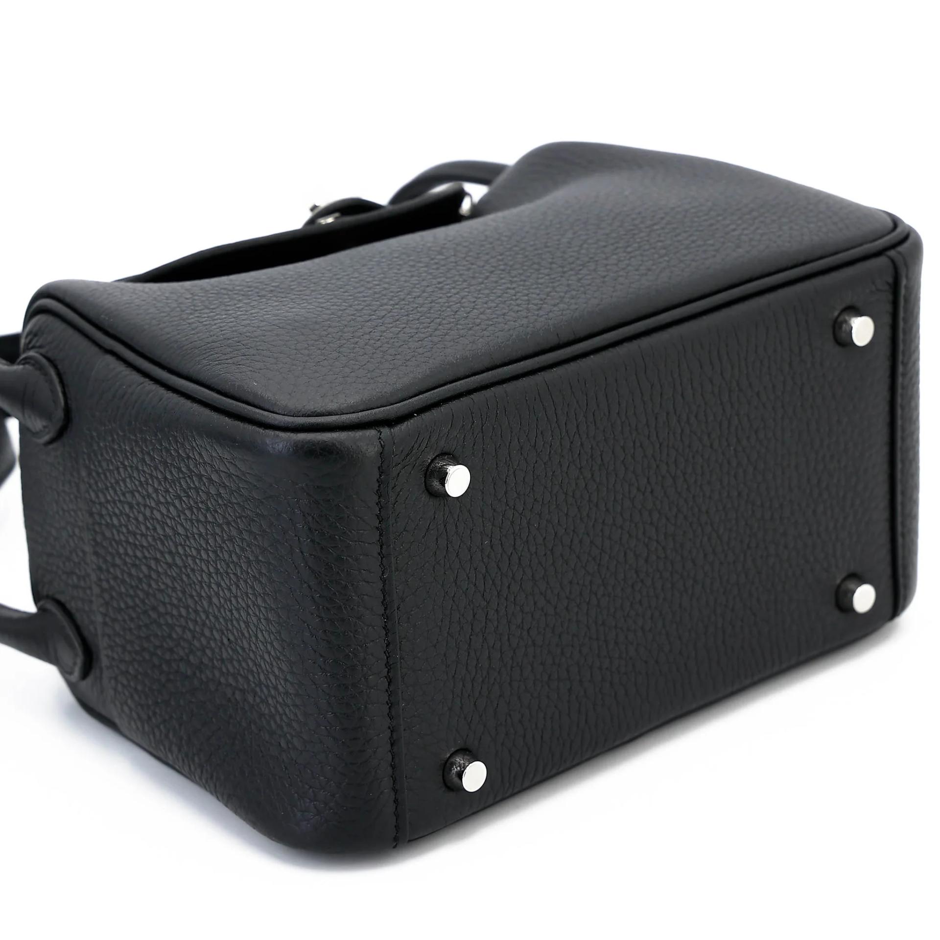 Brand New ( Rank N ) HERMÈS Mini Lindy II Noir (89) Clemence Palladium hardware G (2026) - 5