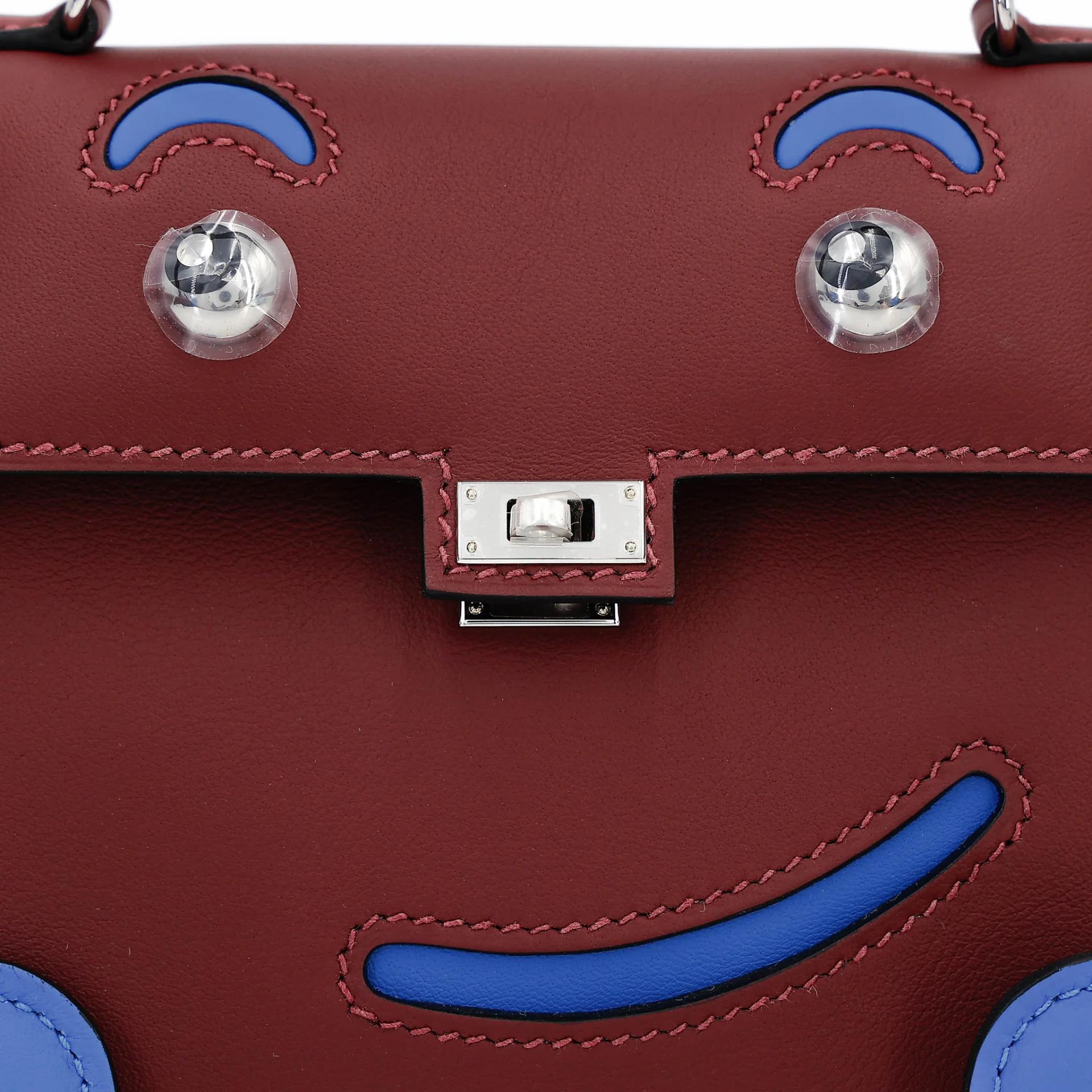 Brand New ( Rank N ) HERMÈS Limited Edition Kelly Doll Rouge H (55) Bleu Hydra (T7) Swift Palladium hardware G (2026) - 10