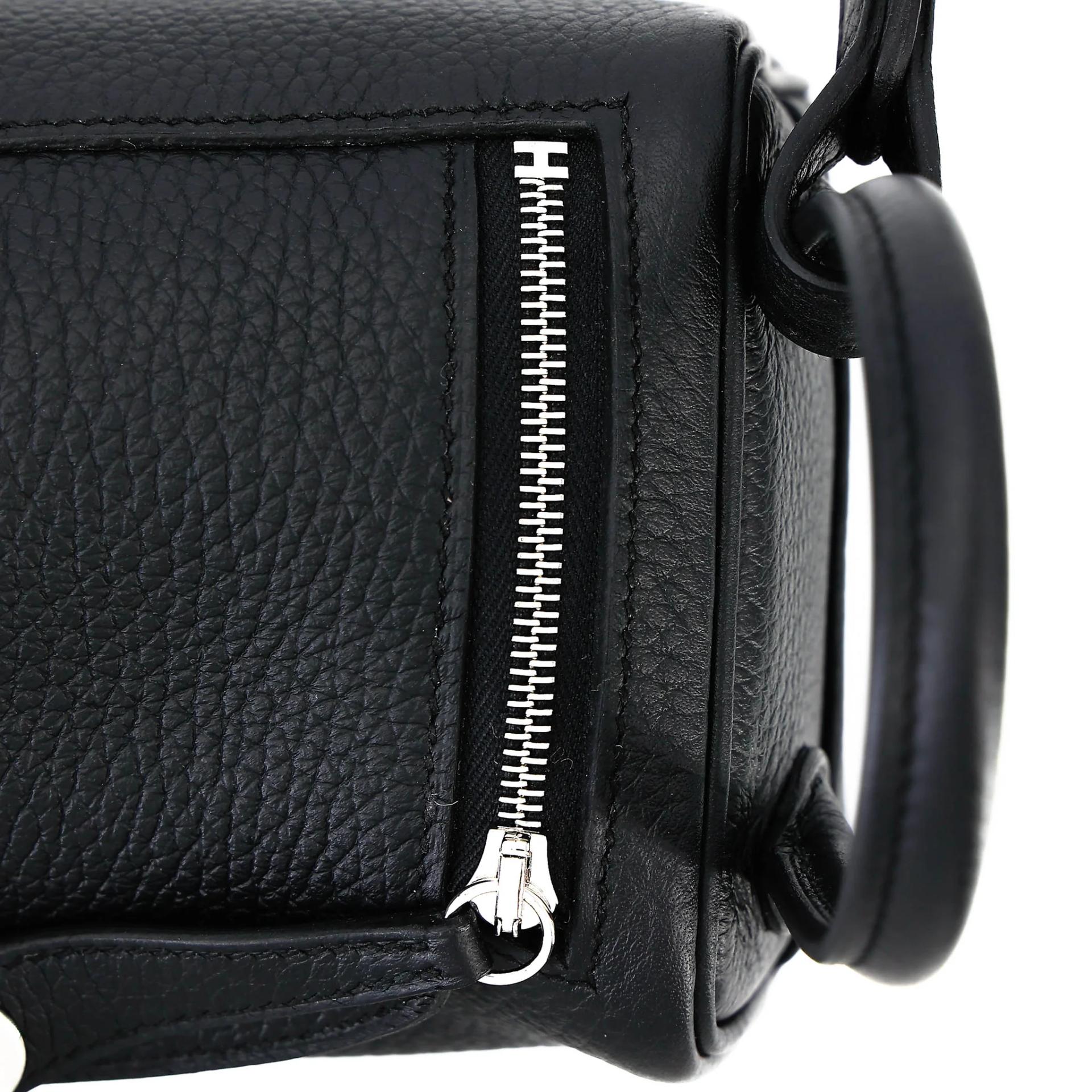 Brand New ( Rank N ) HERMÈS Mini Lindy II Noir (89) Clemence Palladium hardware G (2026) - 8
