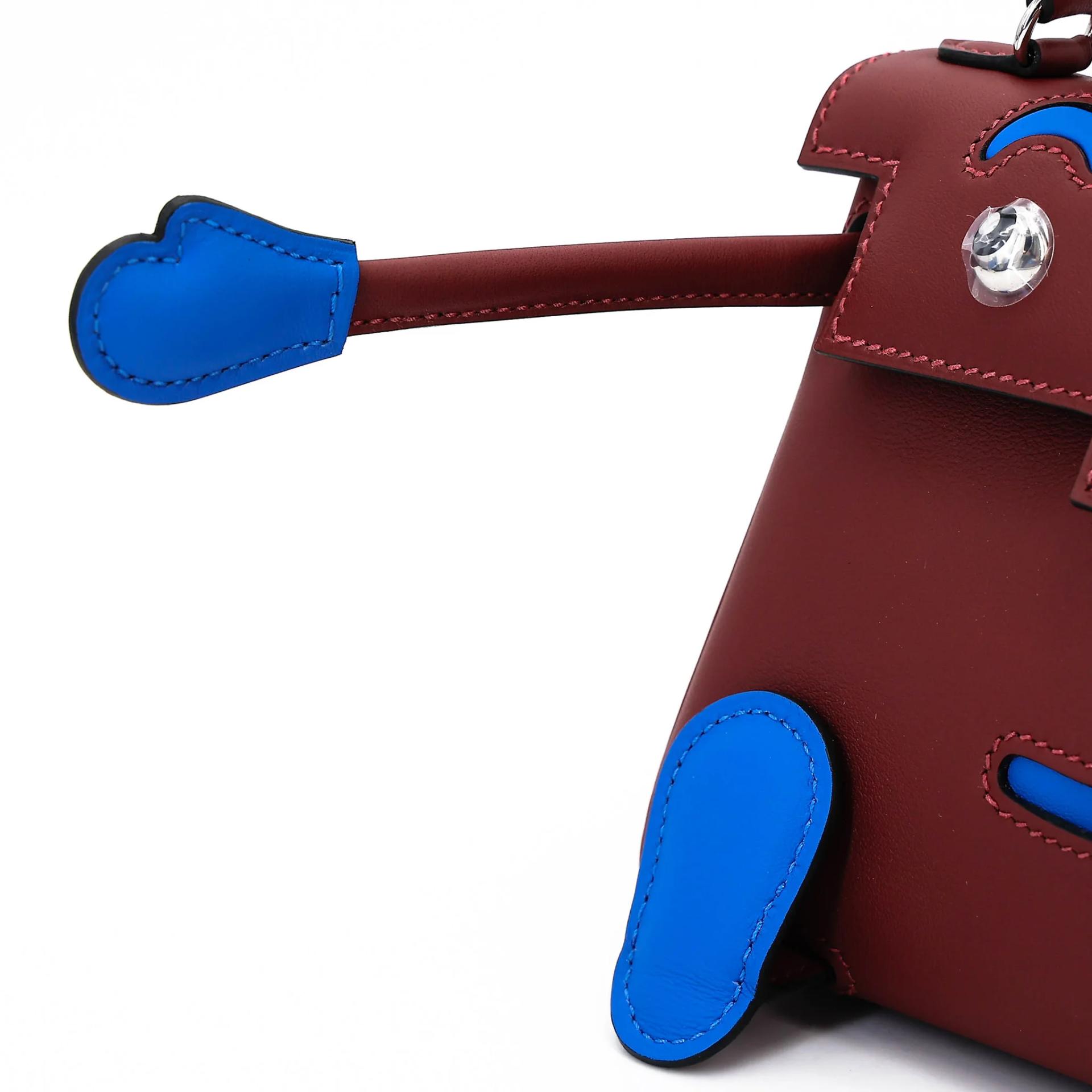 Brand New ( Rank N ) HERMÈS Limited Edition Kelly Doll Rouge H (55) Bleu Hydra (T7) Swift Palladium hardware G (2026) - 8