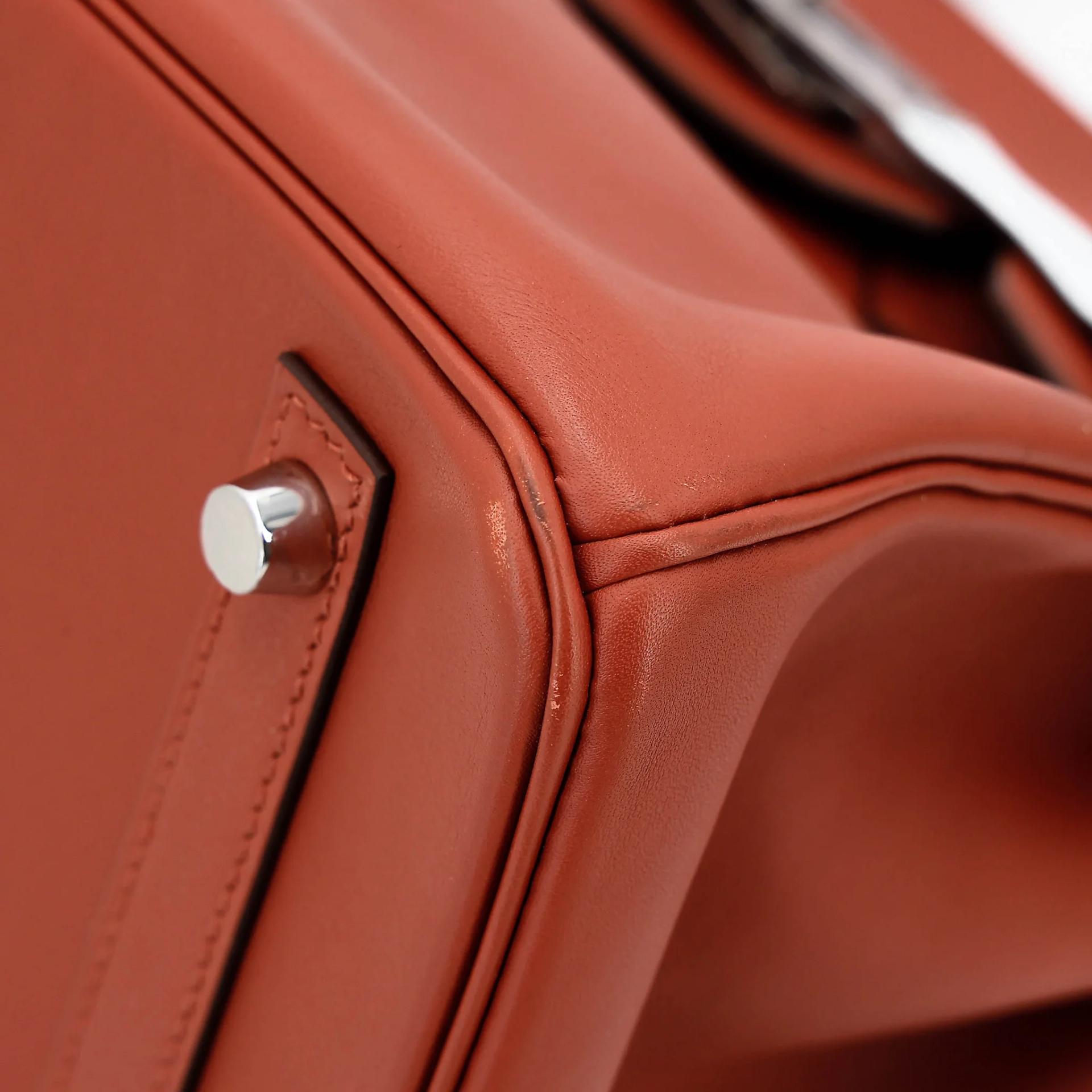 Very Good ( Rank A) HERMÈS Limited Edition Birkin 30 Colormatic Cuivre (6C) Nata (I2) Bleu Brume (T0) Chai (0M) Lime (9R) Swift Palladium hardware U (2022) - 8