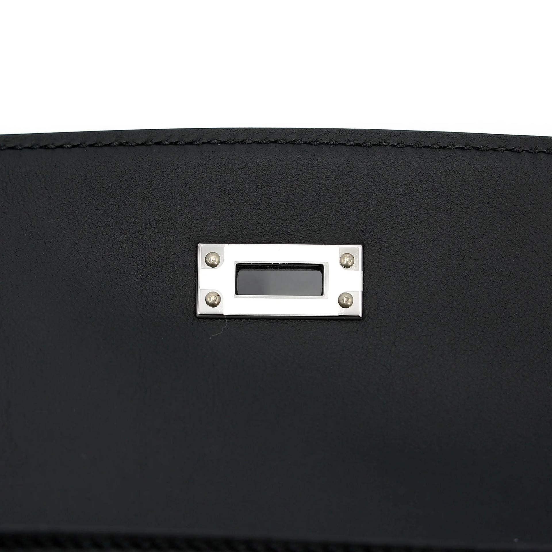 Brand New ( Rank N ) HERMÈS Kelly Danse Noir (89) Swift Palladium hardware G (2026) - 10