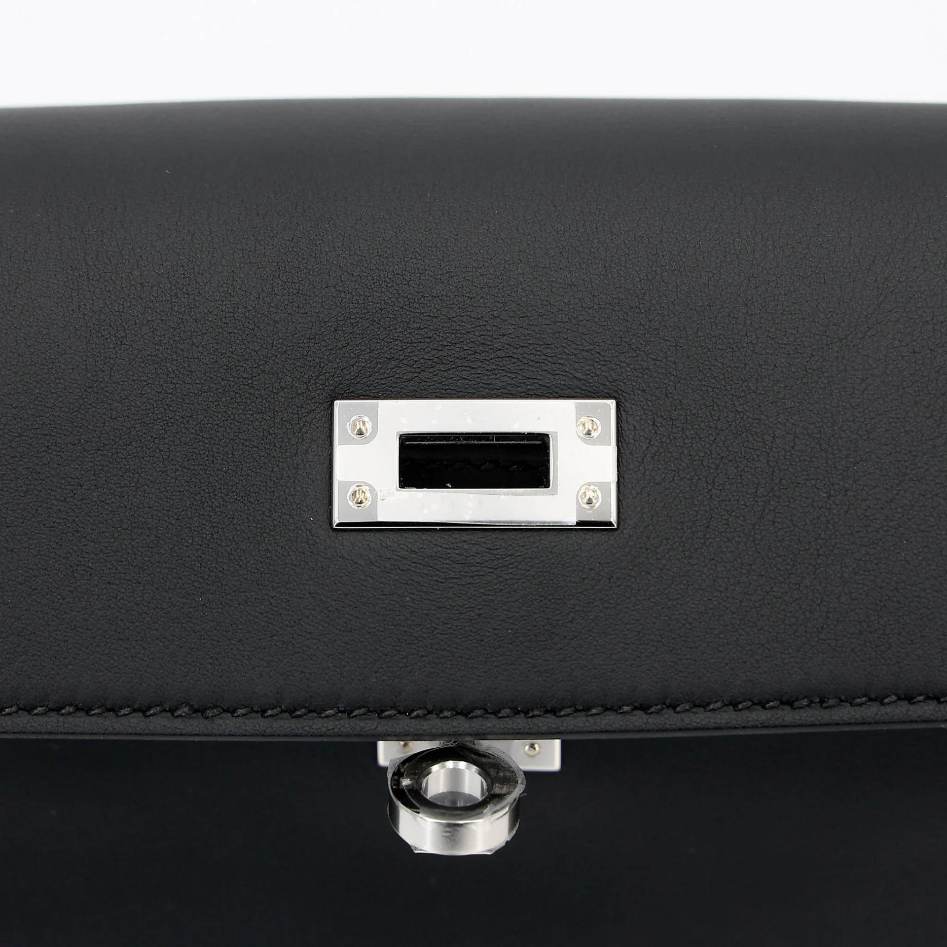 Brand New ( Rank N ) HERMÈS Kelly Danse Noir (89) Swift Palladium hardware G (2026) - 9