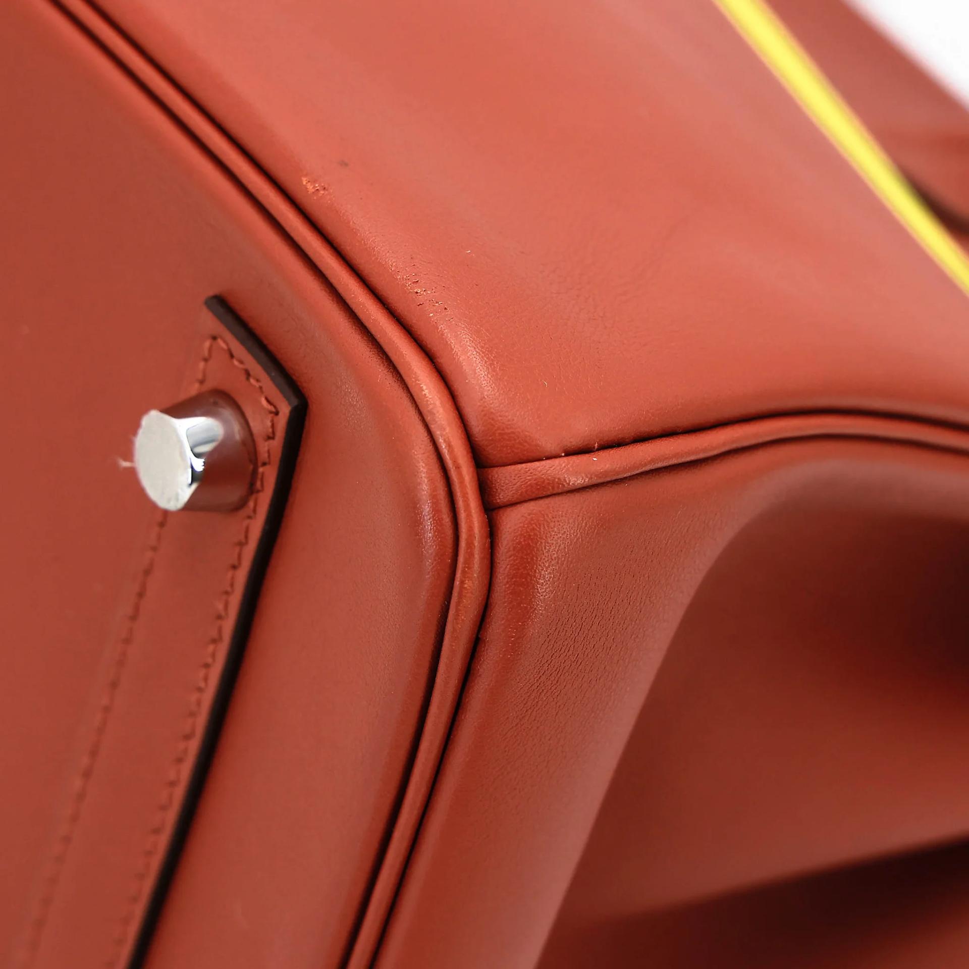 Very Good ( Rank A) HERMÈS Limited Edition Birkin 30 Colormatic Cuivre (6C) Nata (I2) Bleu Brume (T0) Chai (0M) Lime (9R) Swift Palladium hardware U (2022) - 10