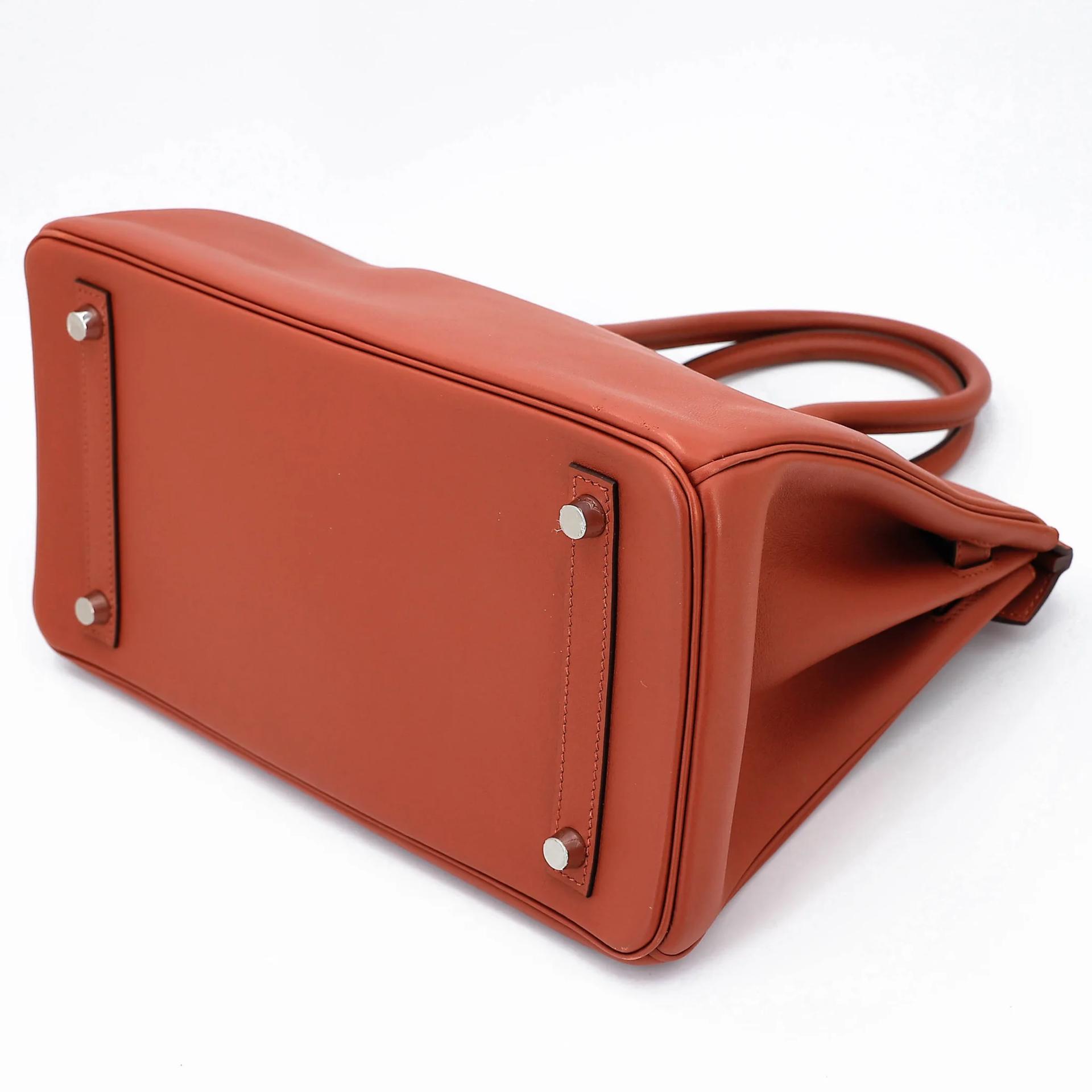 Very Good ( Rank A) HERMÈS Limited Edition Birkin 30 Colormatic Cuivre (6C) Nata (I2) Bleu Brume (T0) Chai (0M) Lime (9R) Swift Palladium hardware U (2022) - 6