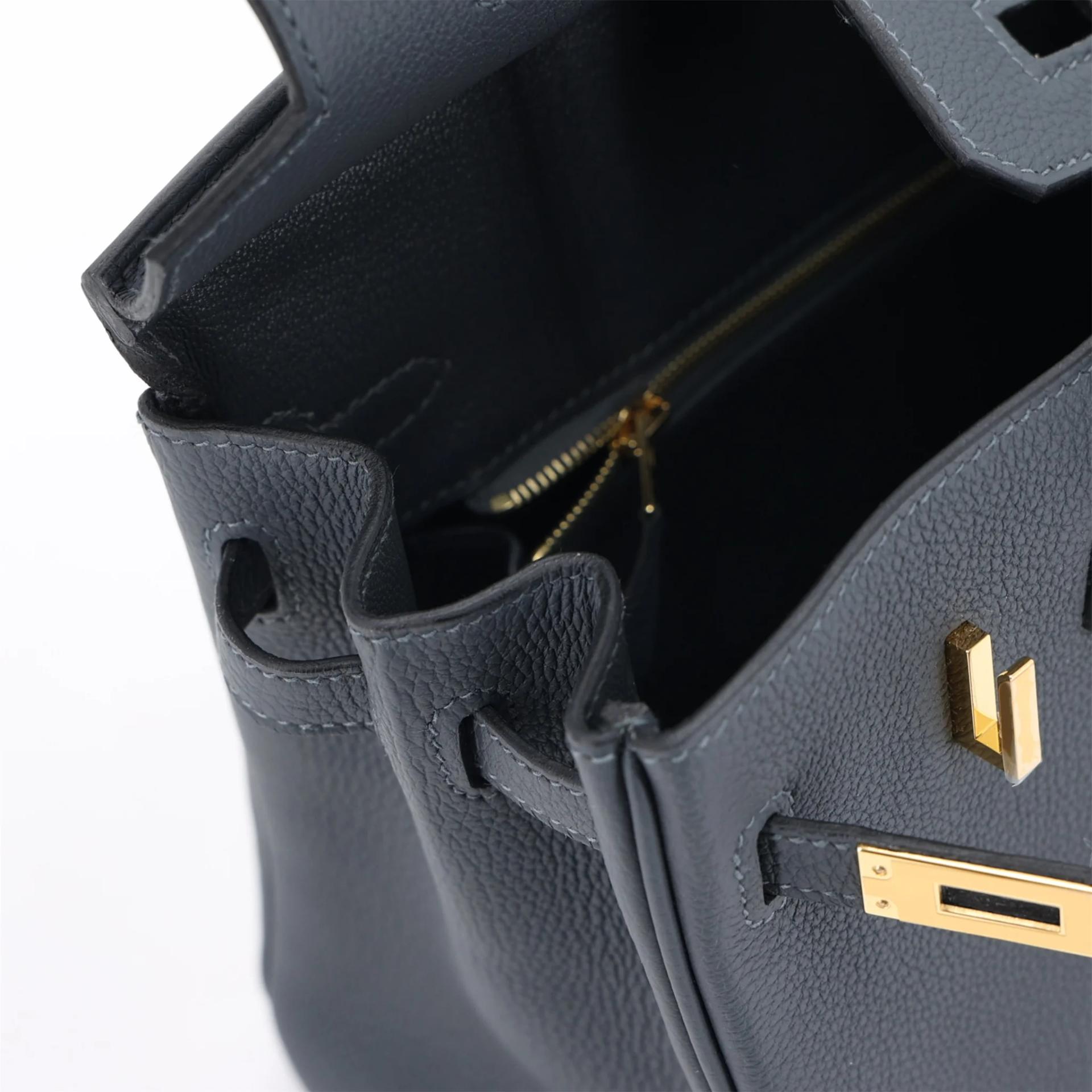Brand New ( Rank N ) HERMÈS Birkin 25 Gris misty (H0) Togo Gold hardware G (2026) - 12