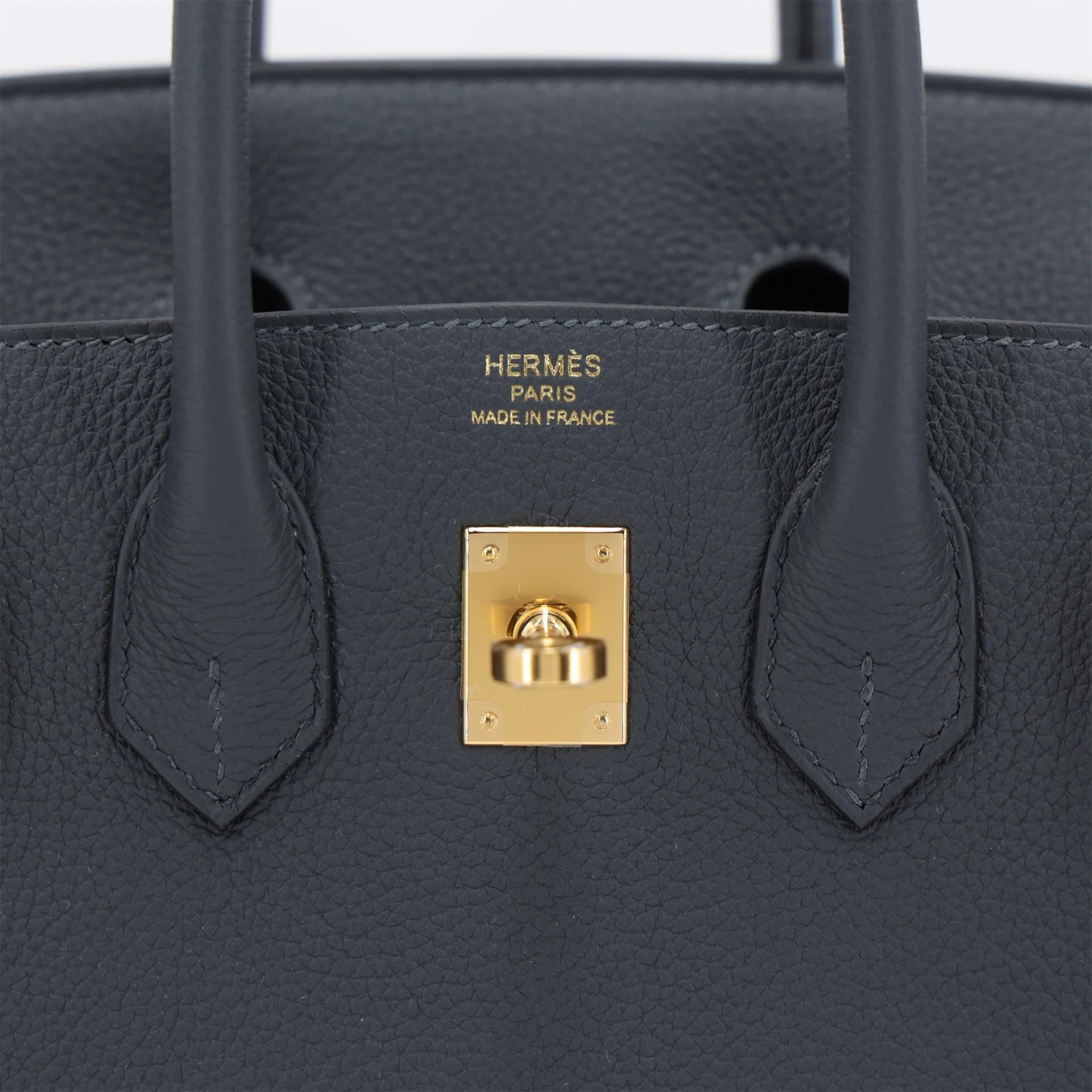 Brand New ( Rank N ) HERMÈS Birkin 25 Gris misty (H0) Togo Gold hardware G (2026) - 10