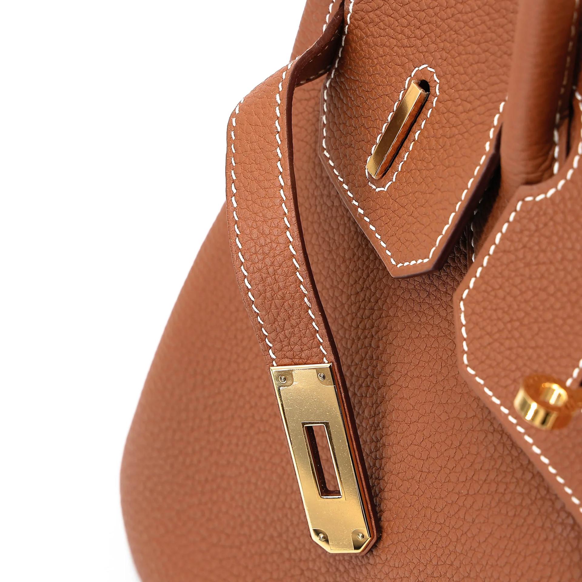 Very Good ( Rank A) HERMÈS Birkin 30 Gold (37) Togo Gold hardware D (2019) - 15
