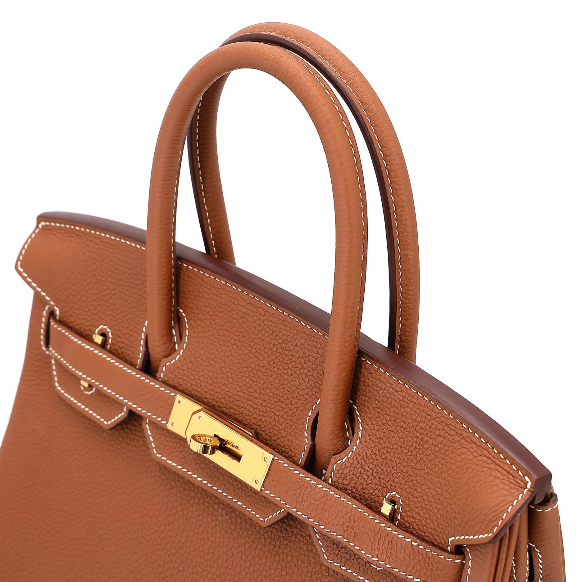 Very Good ( Rank A) HERMÈS Birkin 30 Gold (37) Togo Gold hardware D (2019) - 3