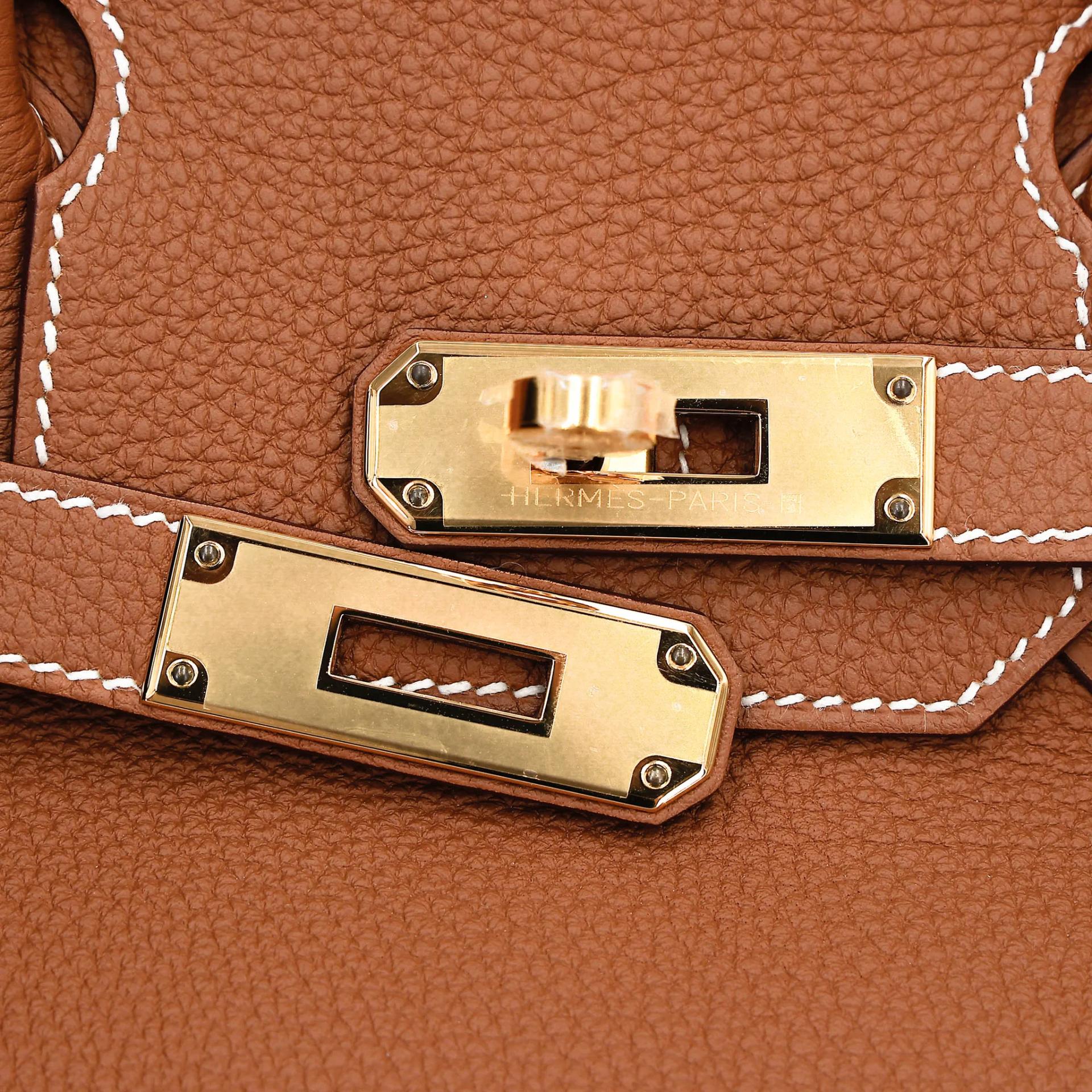 Unused ( Rank NS ) HERMÈS Birkin 30 Gold (37) Togo Palladium hardware U (2022) - 8