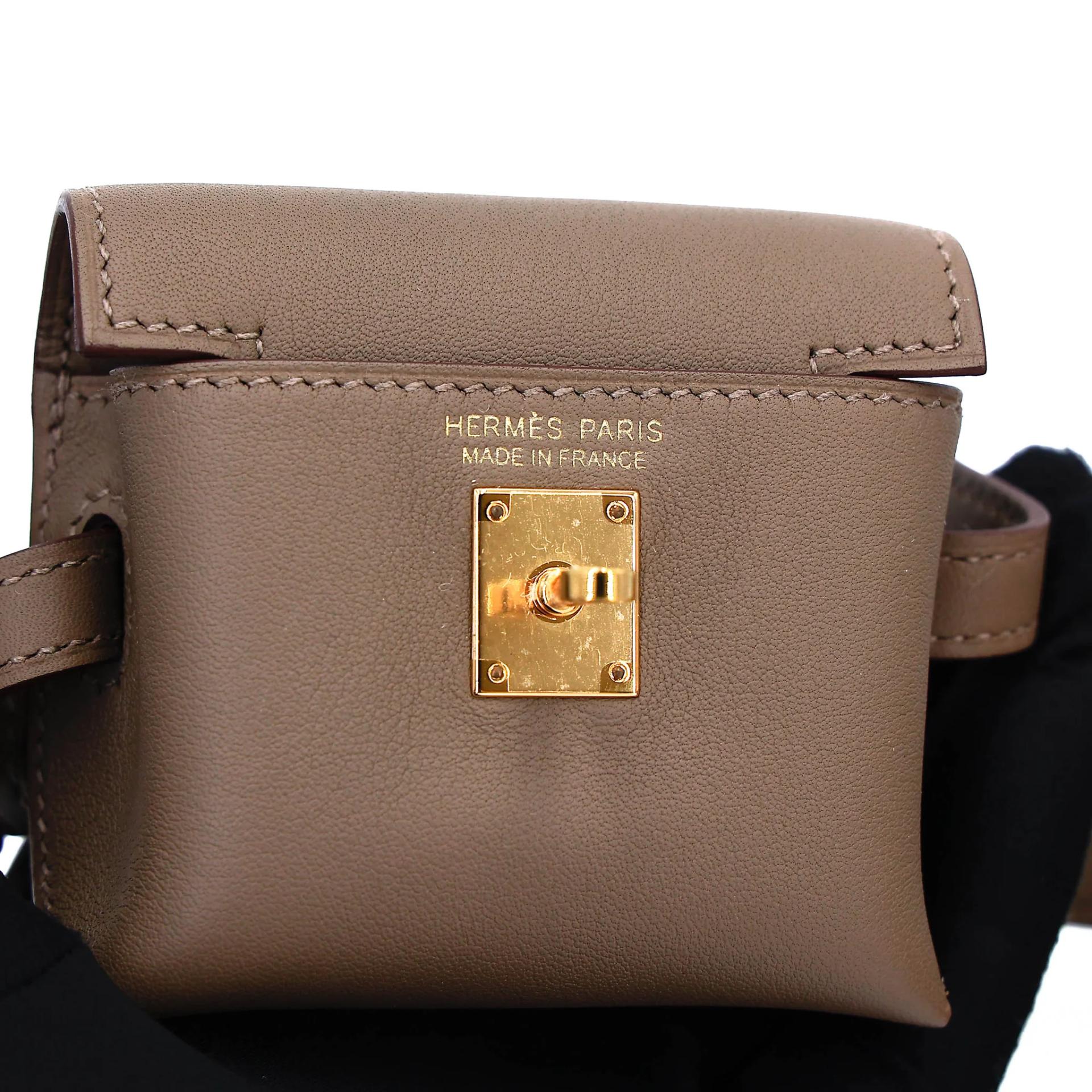 Unused ( Rank NS ) HERMÈS Kelly Moove Etoupe (18) Swift Gold hardware B (2023) - 15
