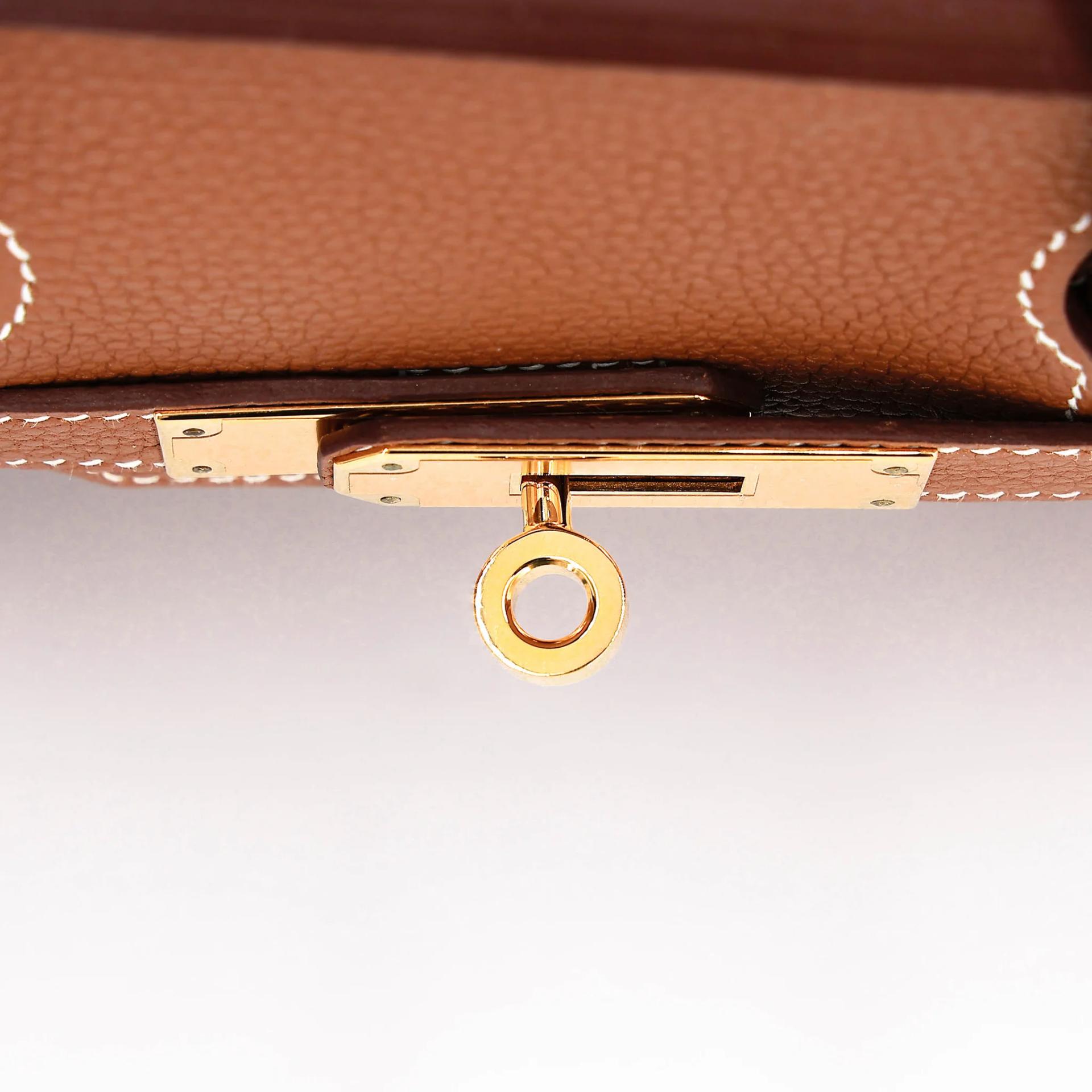 Very Good ( Rank A) HERMÈS Birkin 30 Gold (37) Togo Gold hardware D (2019) - 17