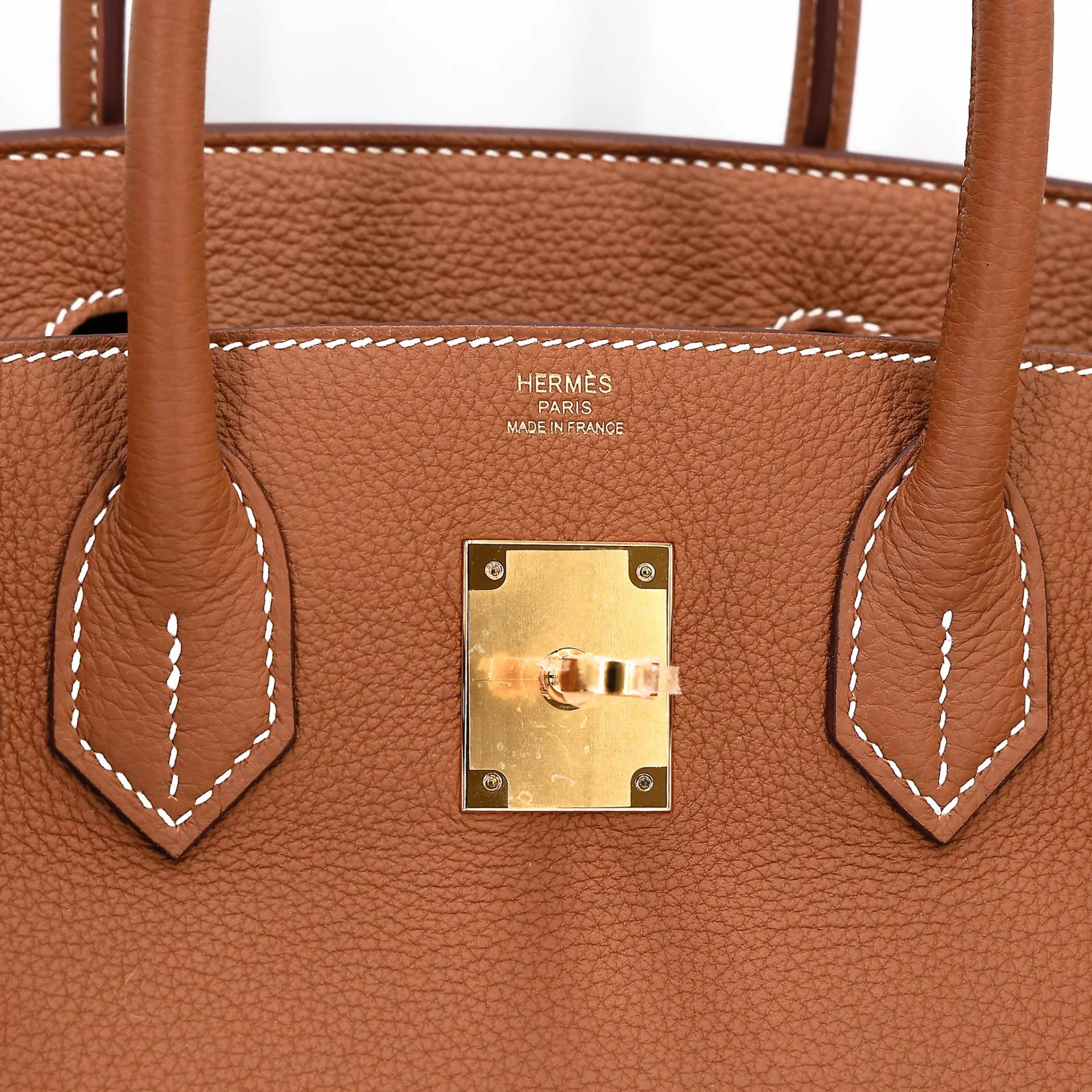 Unused ( Rank NS ) HERMÈS Birkin 30 Gold (37) Togo Palladium hardware U (2022) - 10