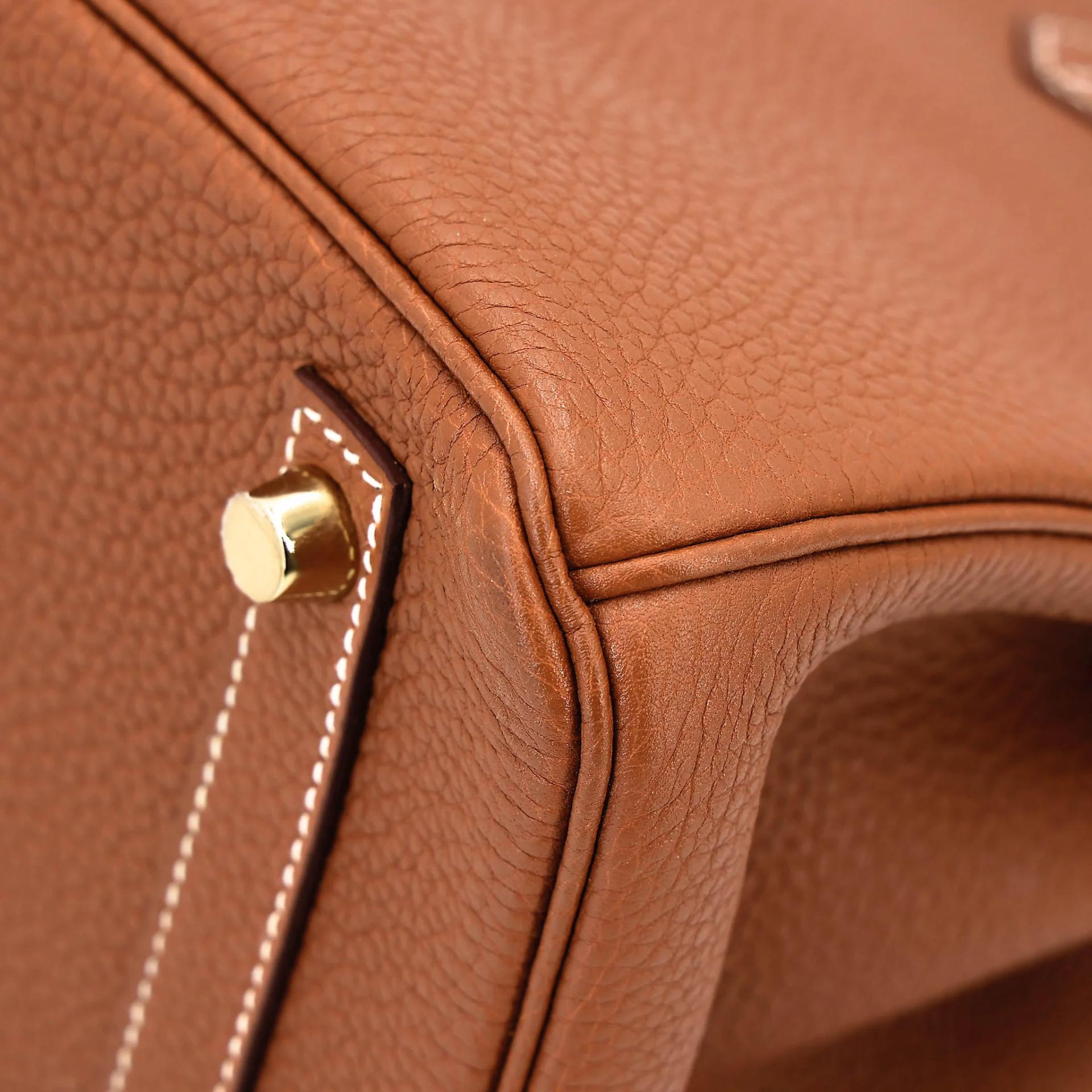 Very Good ( Rank A) HERMÈS Birkin 30 Gold (37) Togo Gold hardware D (2019) - 10