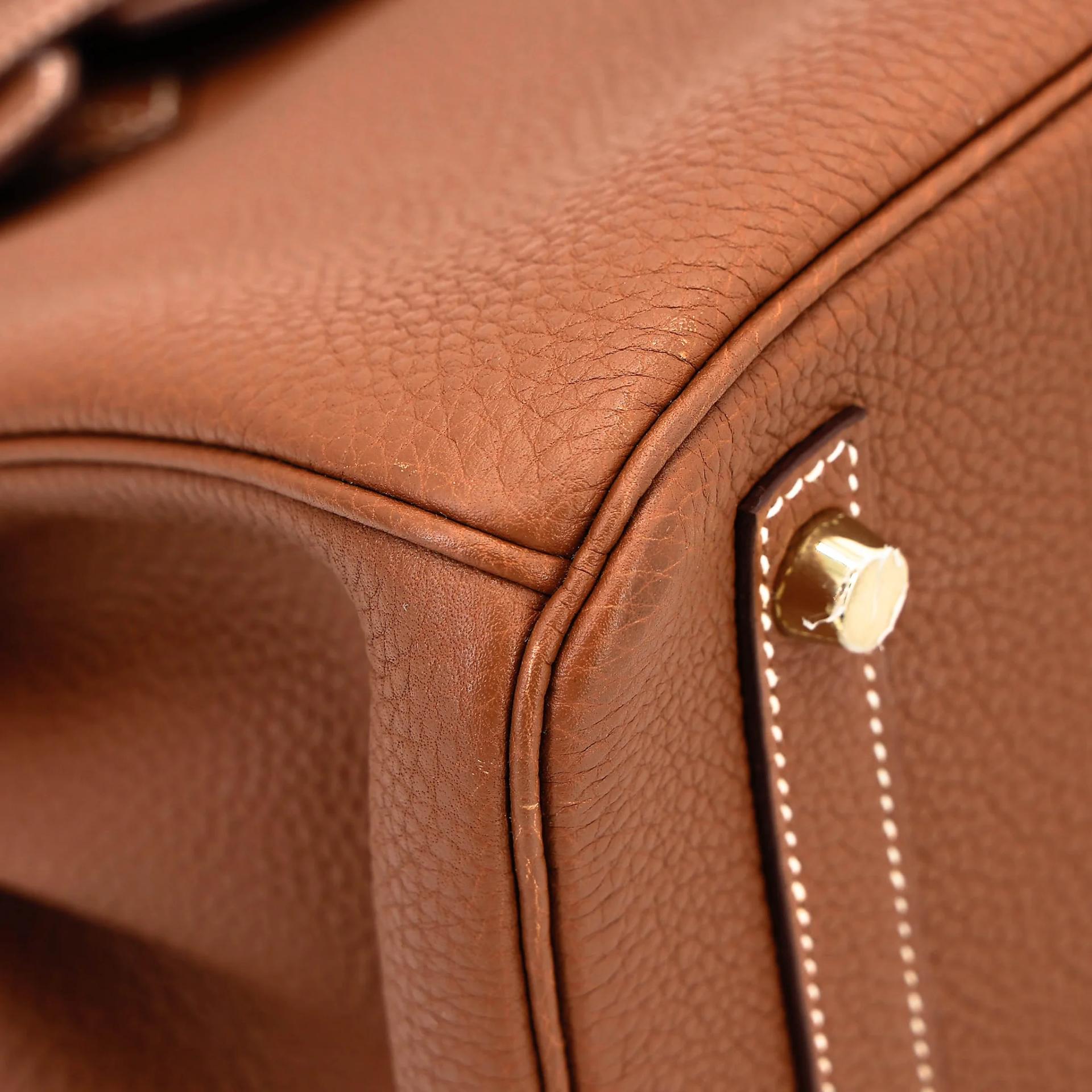 Very Good ( Rank A) HERMÈS Birkin 30 Gold (37) Togo Gold hardware D (2019) - 9