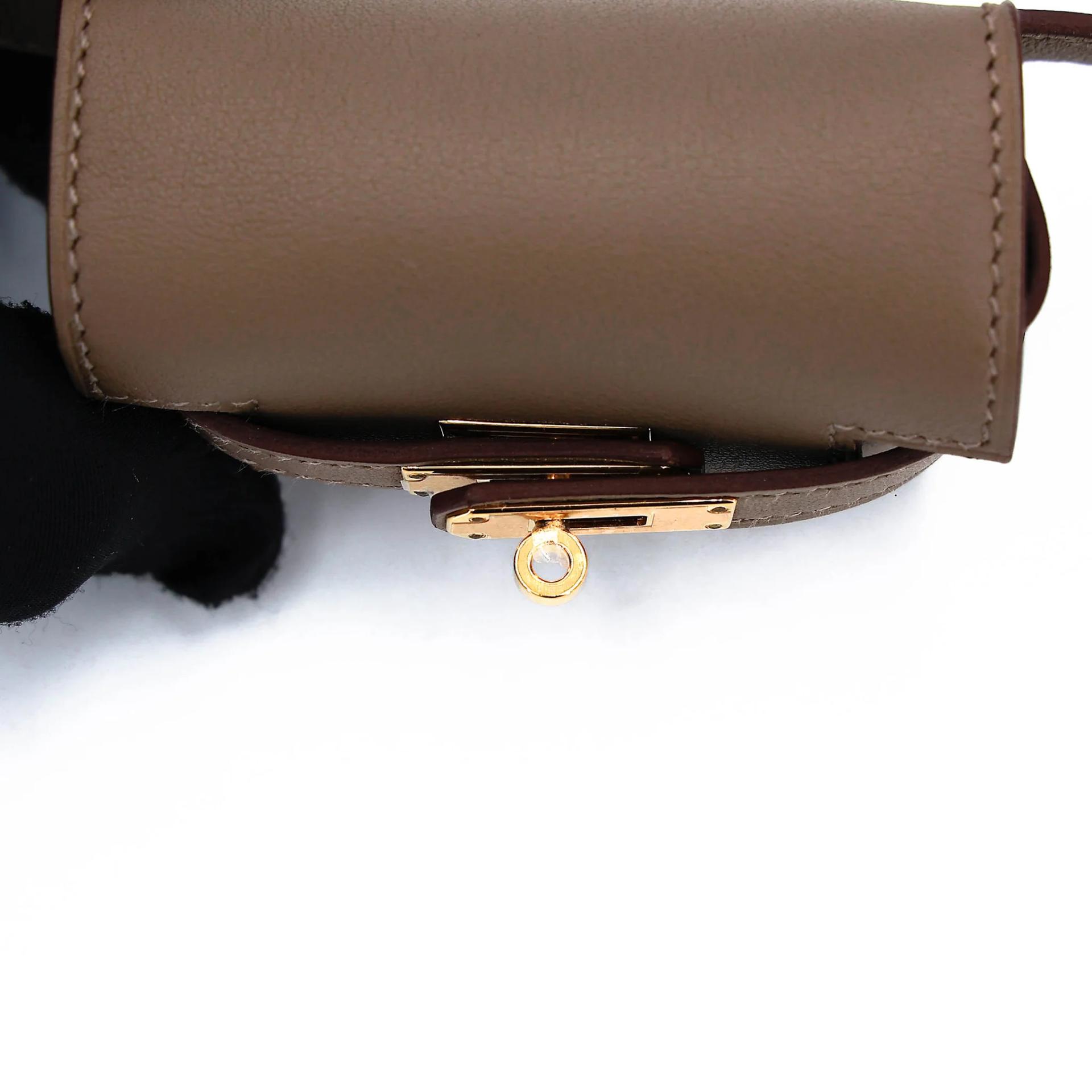 Unused ( Rank NS ) HERMÈS Kelly Moove Etoupe (18) Swift Gold hardware B (2023) - 12