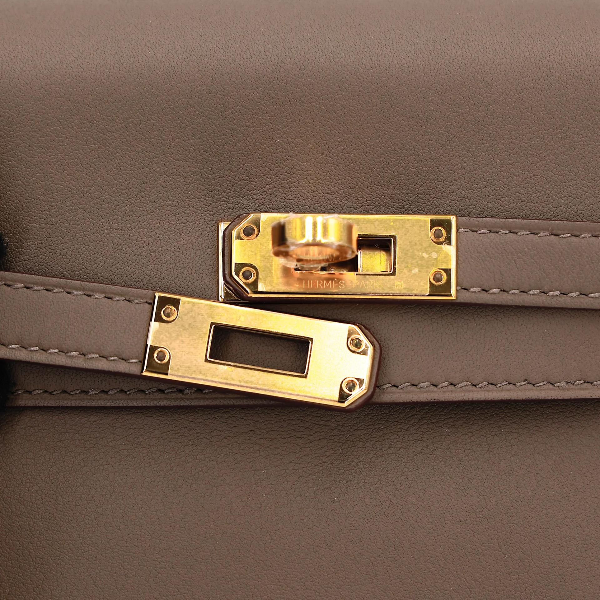 Unused ( Rank NS ) HERMÈS Kelly Moove Etoupe (18) Swift Gold hardware B (2023) - 23