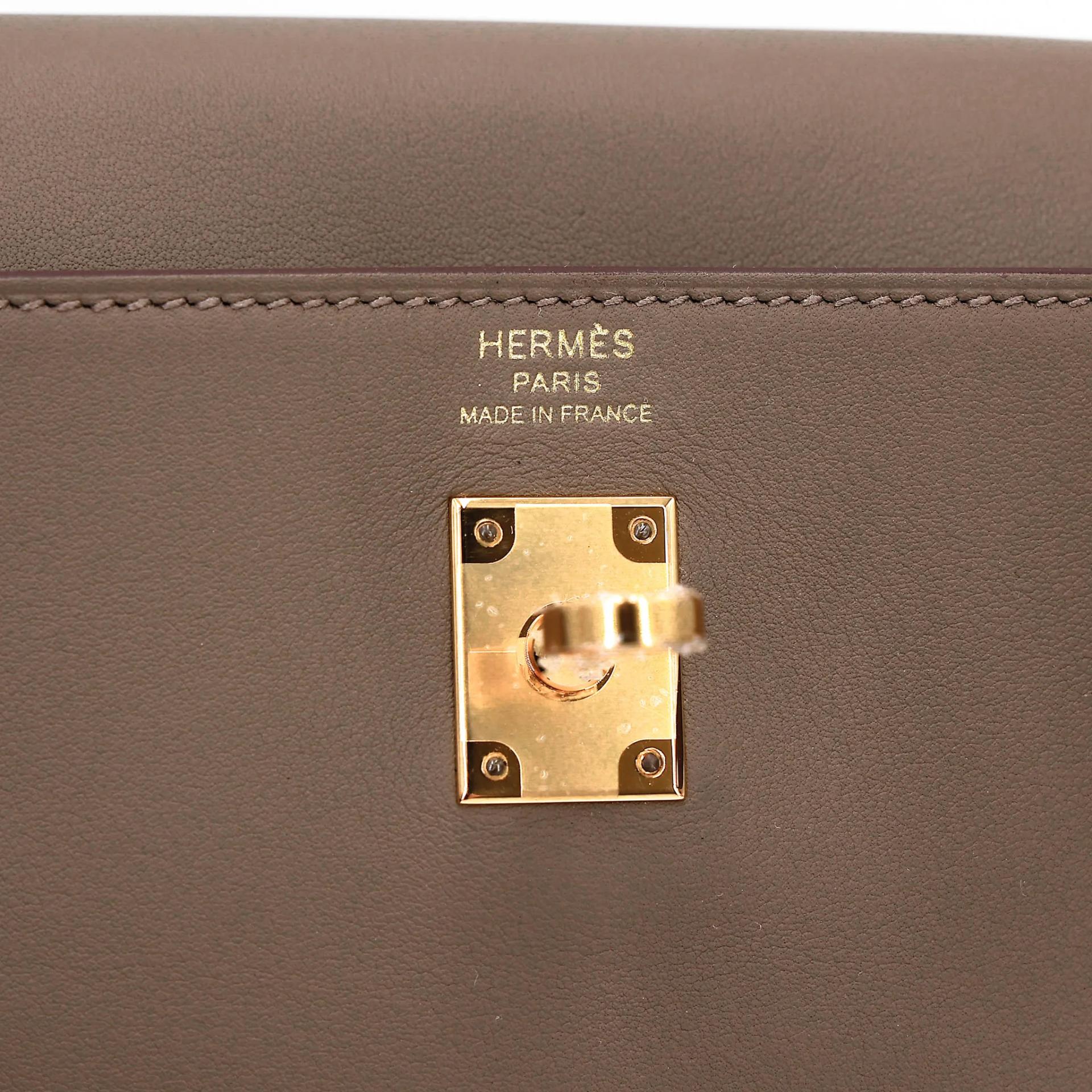 Unused ( Rank NS ) HERMÈS Kelly Moove Etoupe (18) Swift Gold hardware B (2023) - 28