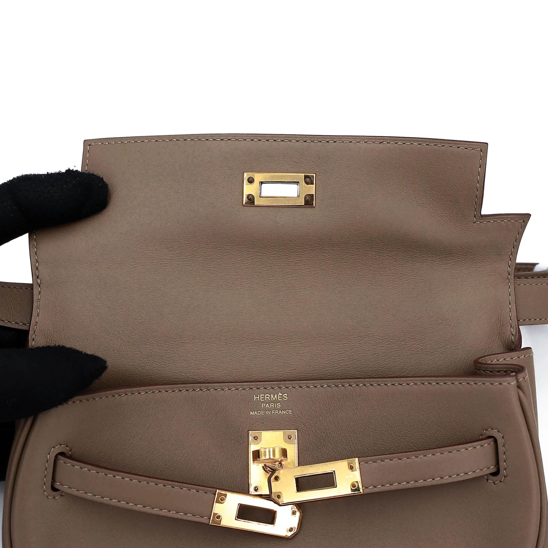 Unused ( Rank NS ) HERMÈS Kelly Moove Etoupe (18) Swift Gold hardware B (2023) - 27